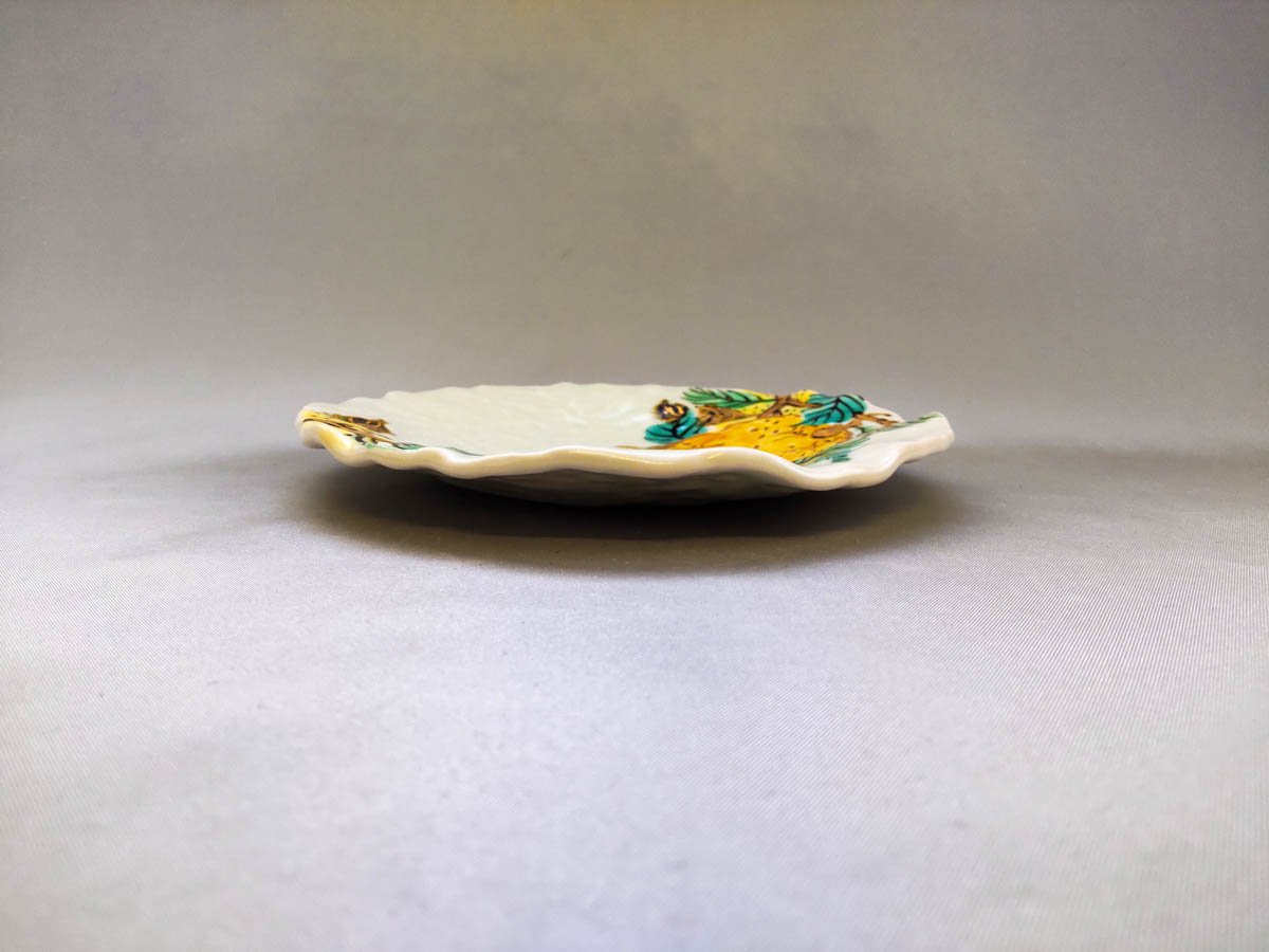 色絵ゆず紋5寸皿【和田一人】