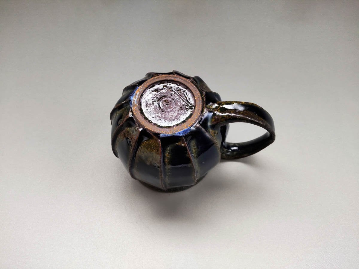 濃紺面取マグカップ【山本泰三】