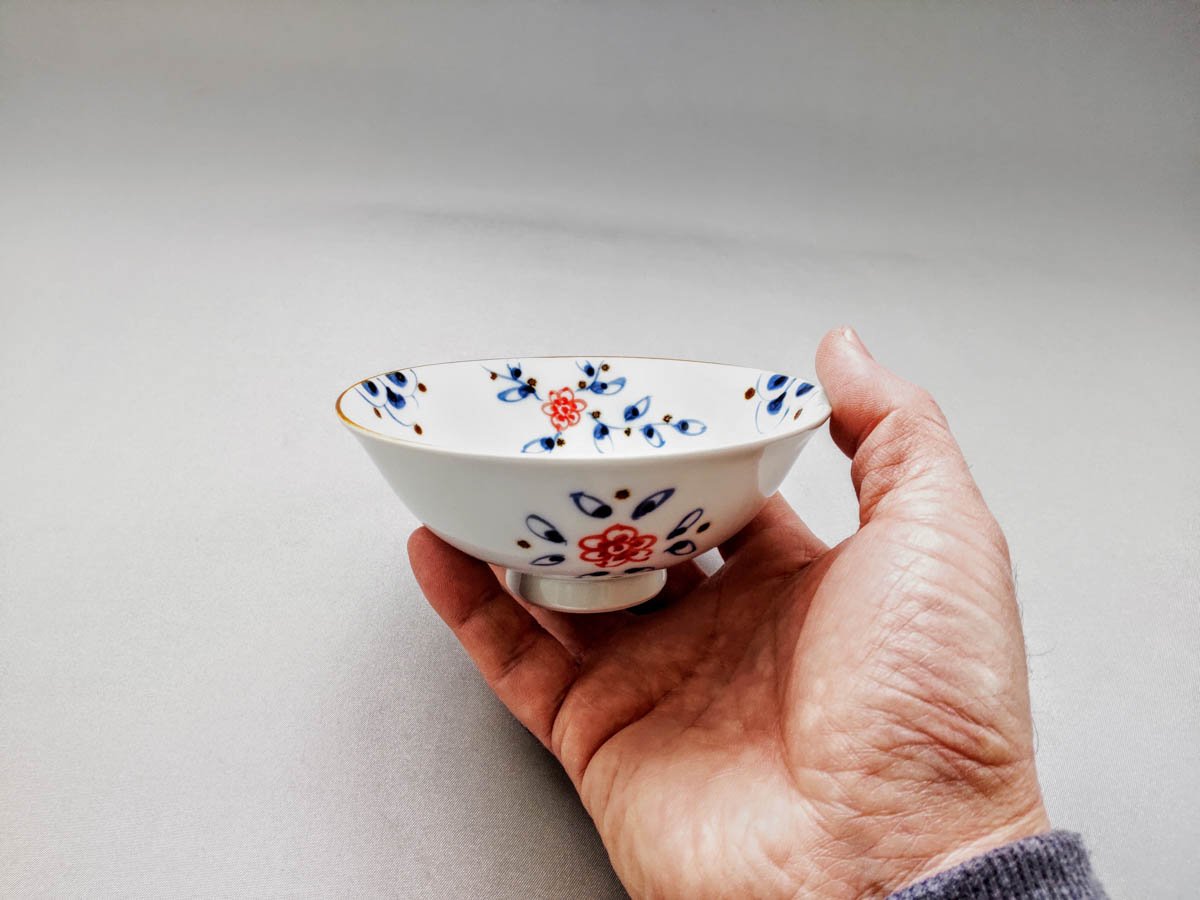 つる花唐草飯碗小【徳七窯】