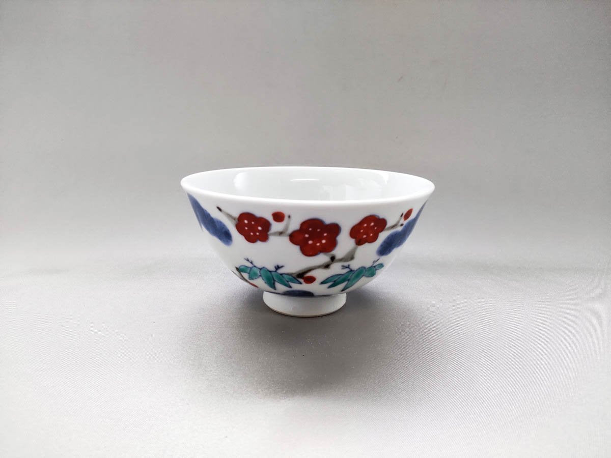 吉祥松竹梅飯碗小【徳七窯】