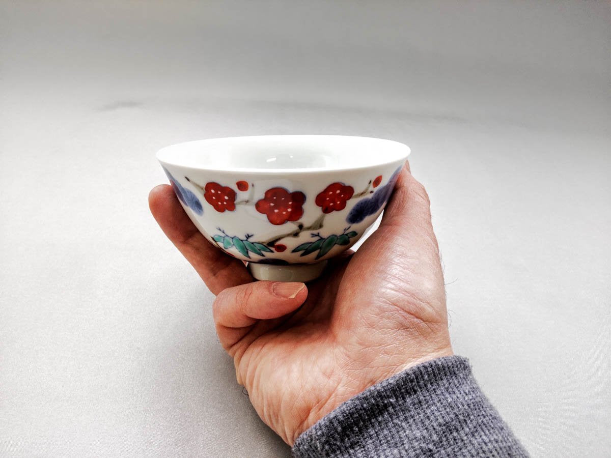 吉祥松竹梅飯碗小【徳七窯】