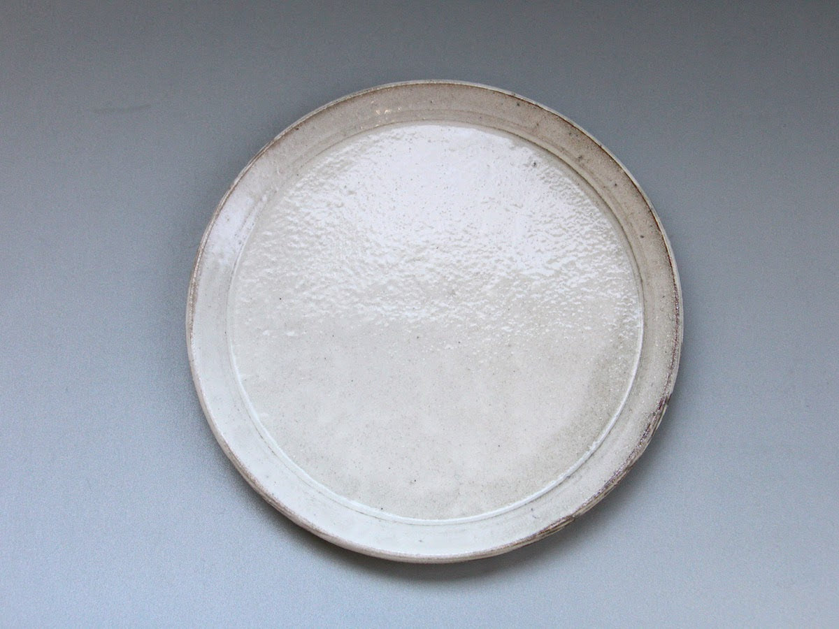 新粉引プレート皿 24cm【熊谷雅博】