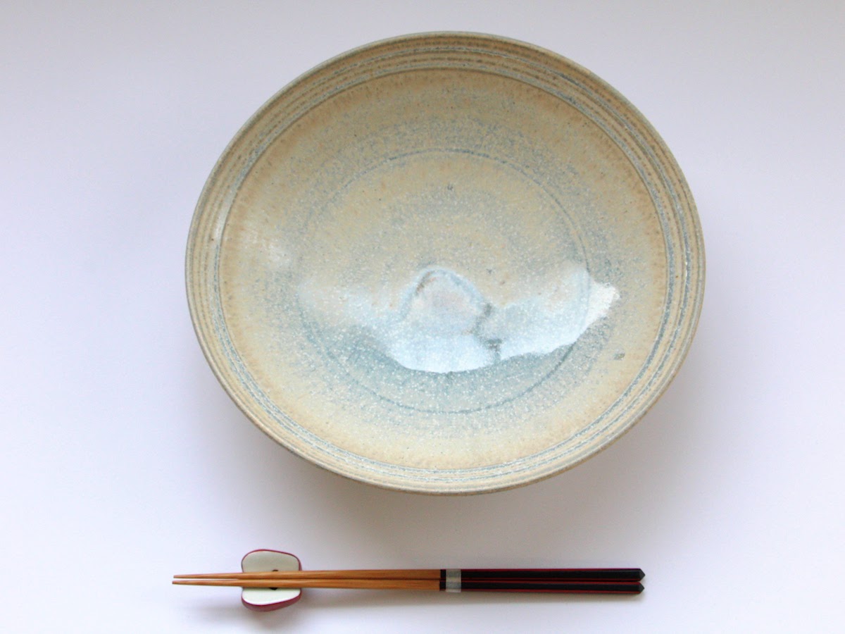 白マット釉パスタ皿【山本一仁】