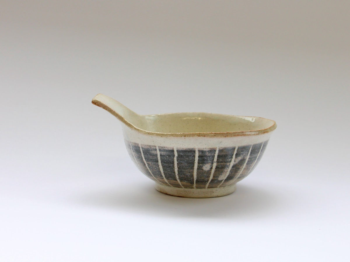 粉引ストライプとんすい【小栗大幸】