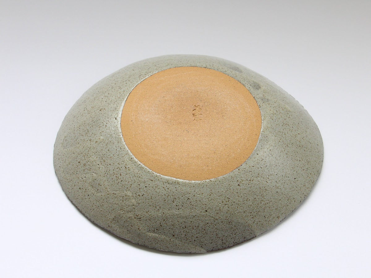 灰釉楕円浅鉢【村井信幸】
