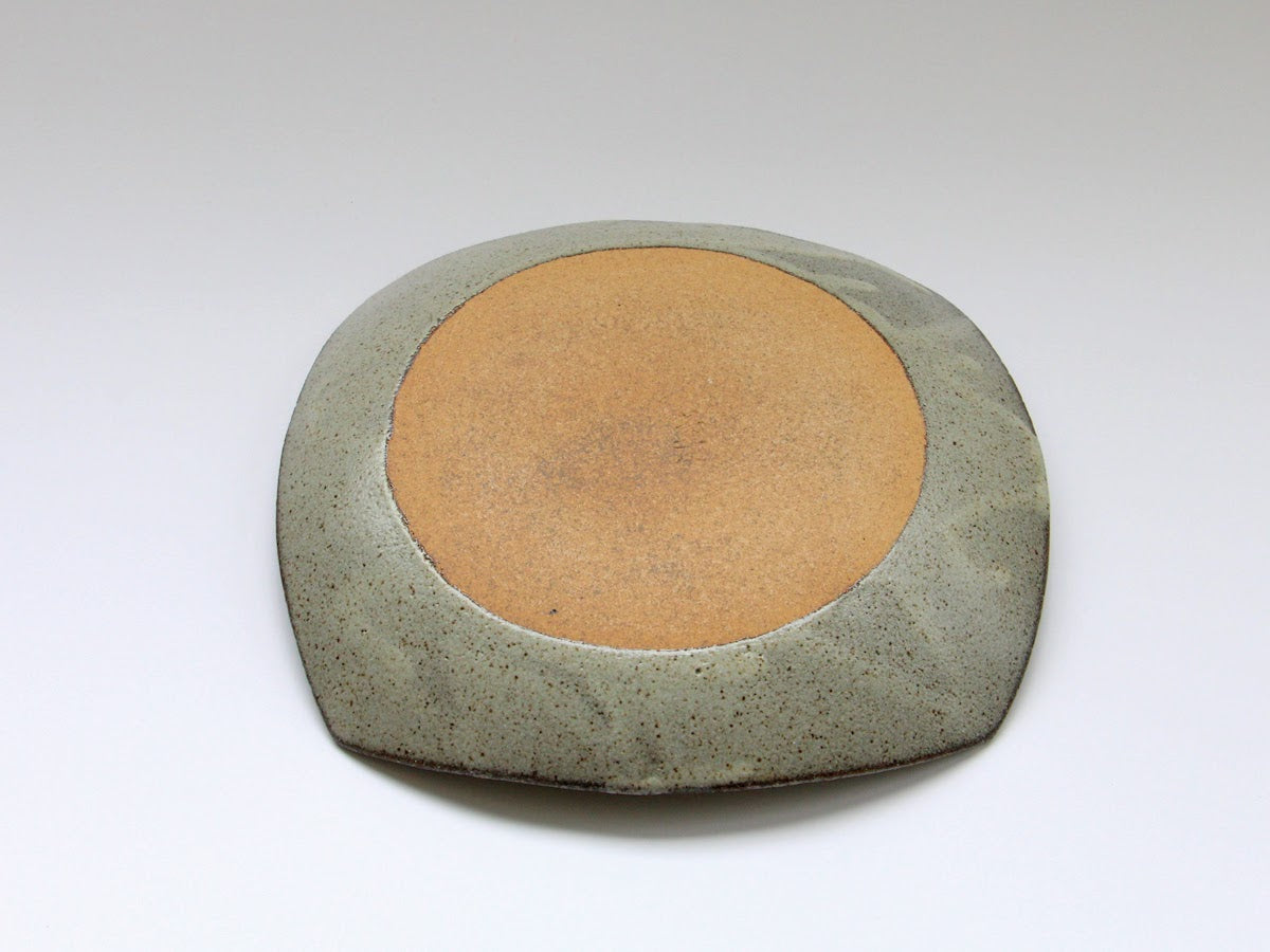 灰釉6寸角皿【村井信幸】