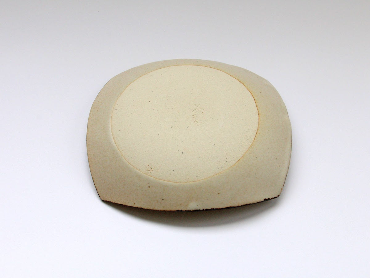 渕サビベージュ16cm角皿【村井信幸】