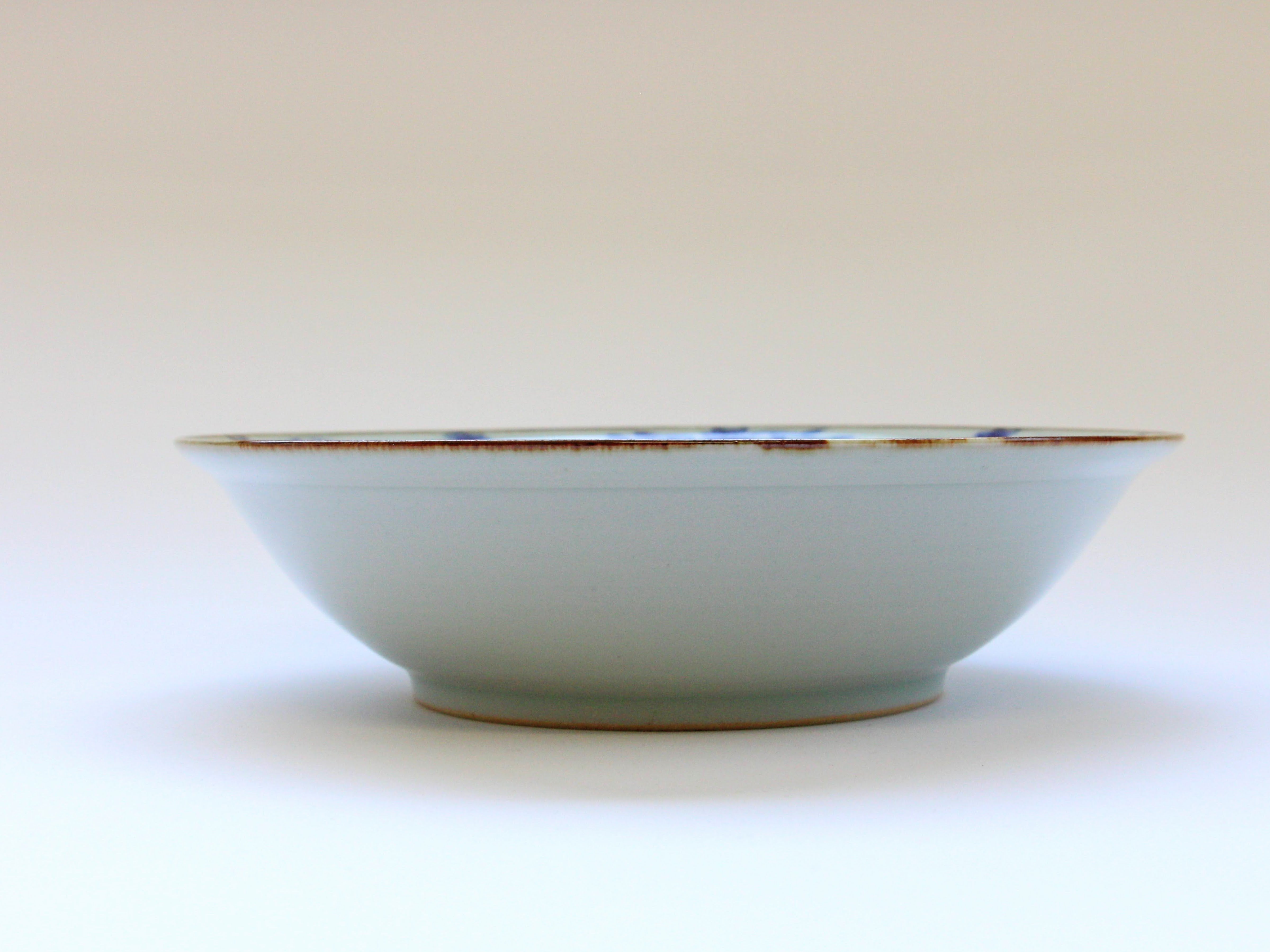 濃草花紋7寸鉢【小林巧征】