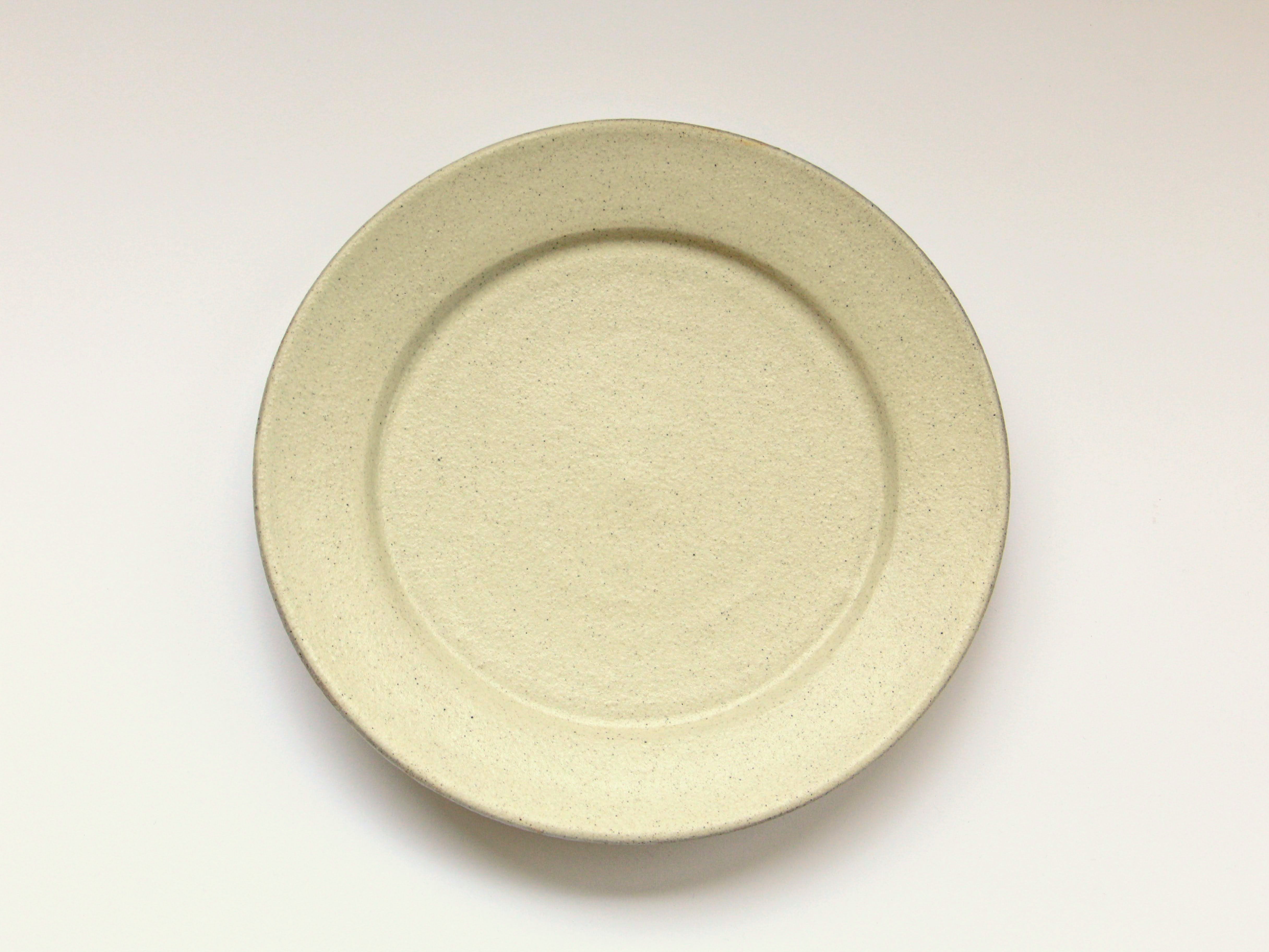 粉引マットソギ7寸平皿【赤根真次】