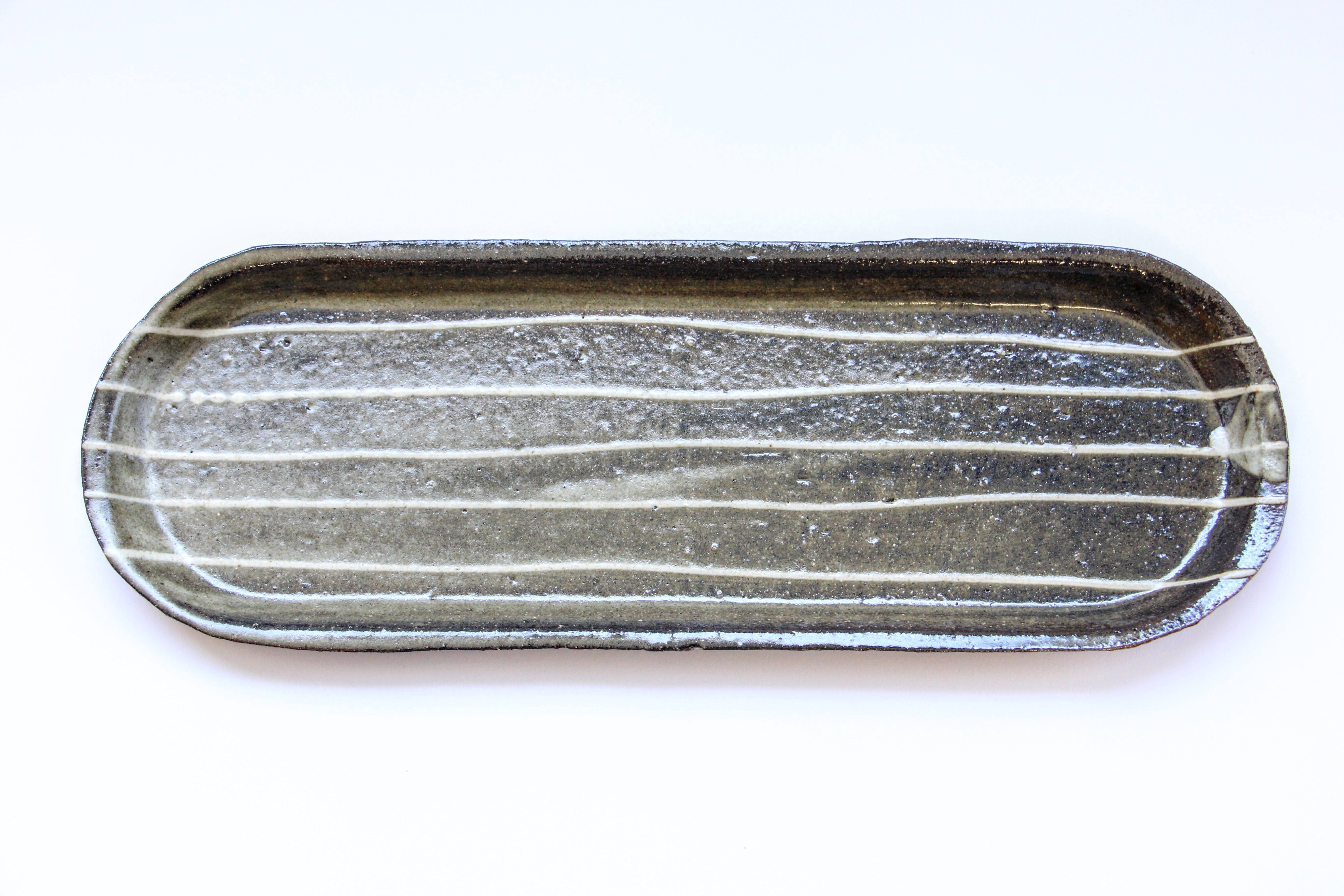 一珍長皿34cm【日下青作/麻里】