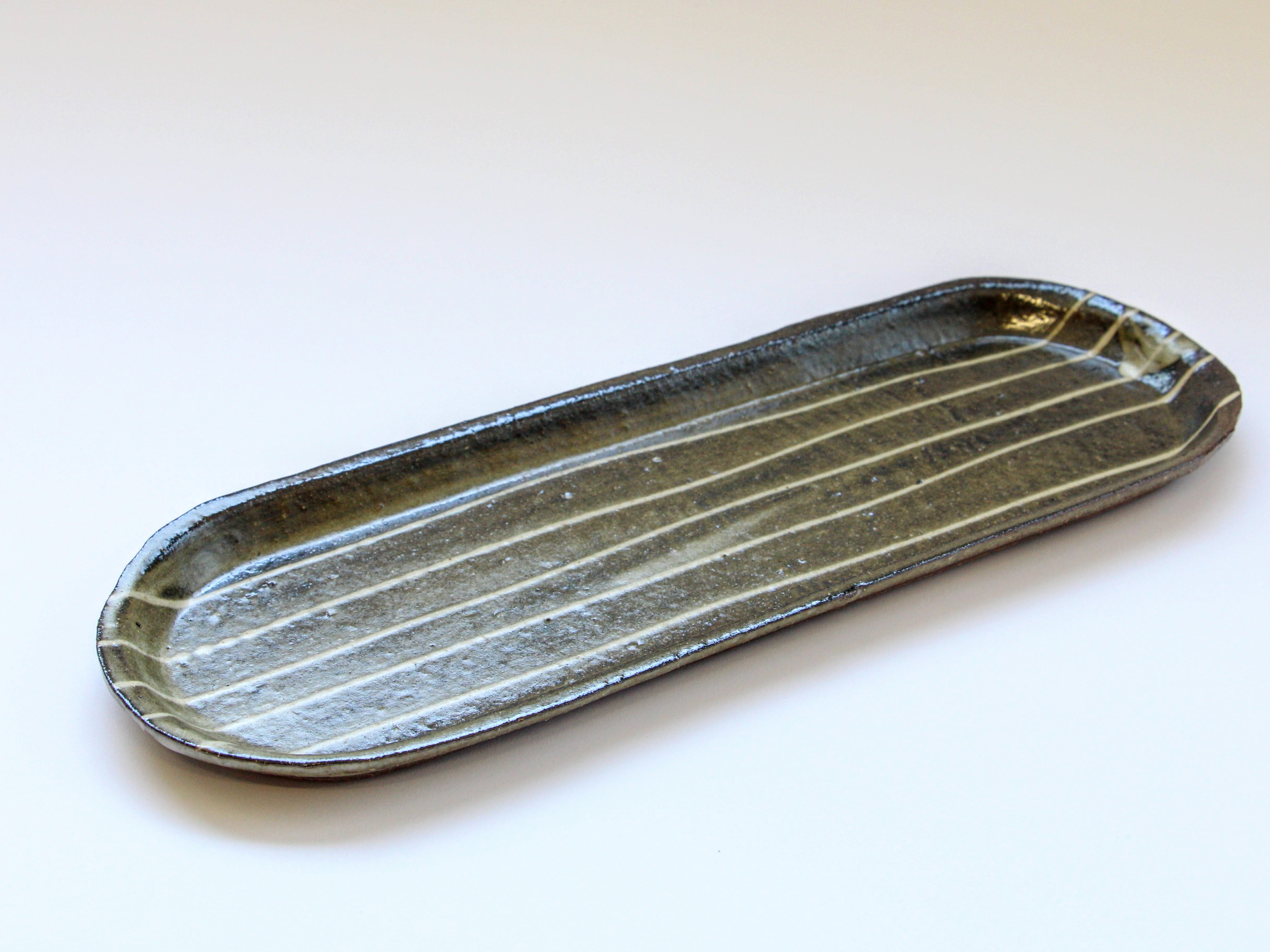 一珍長皿34cm【日下青作/麻里】