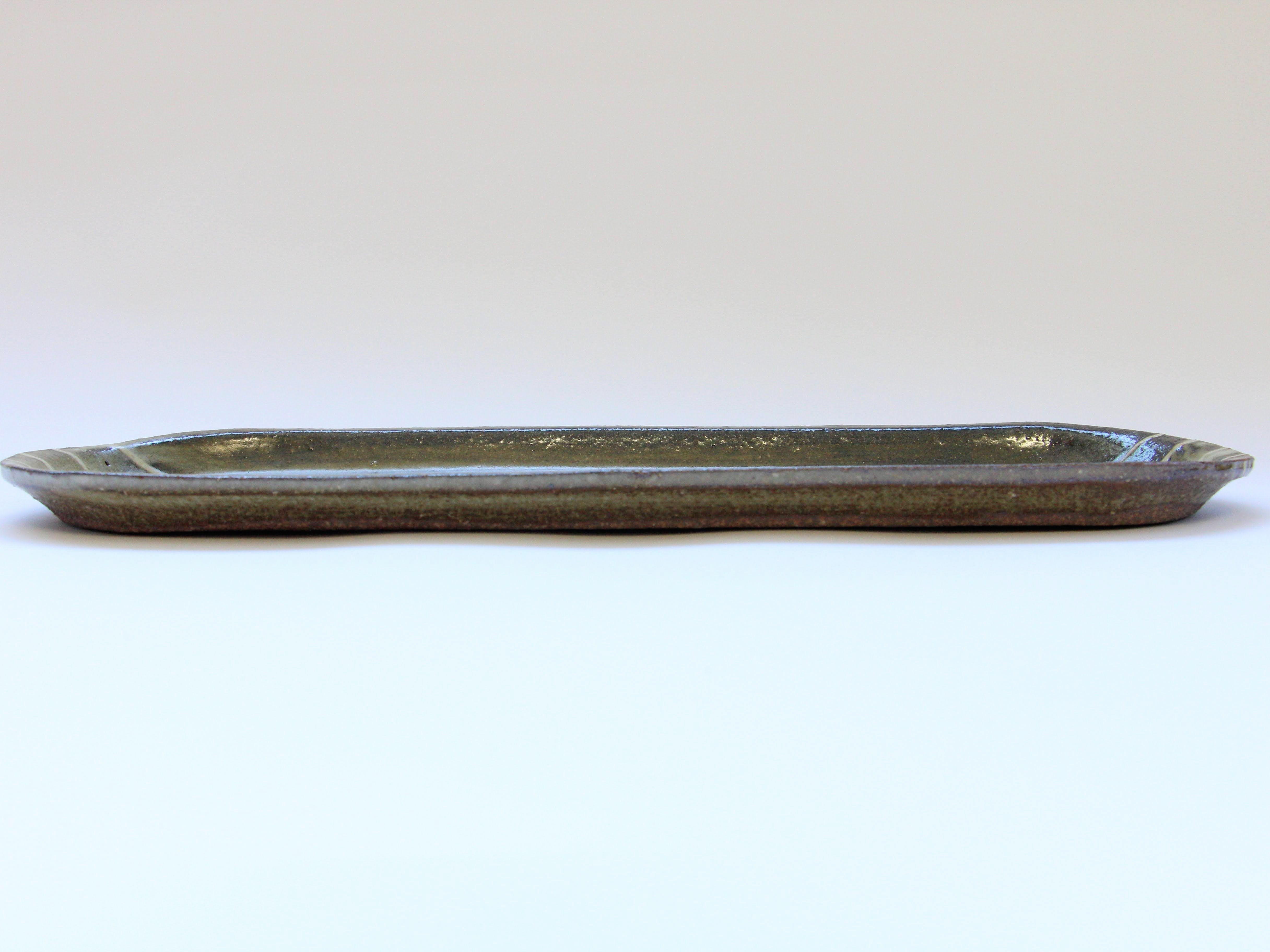 一珍長皿34cm【日下青作/麻里】