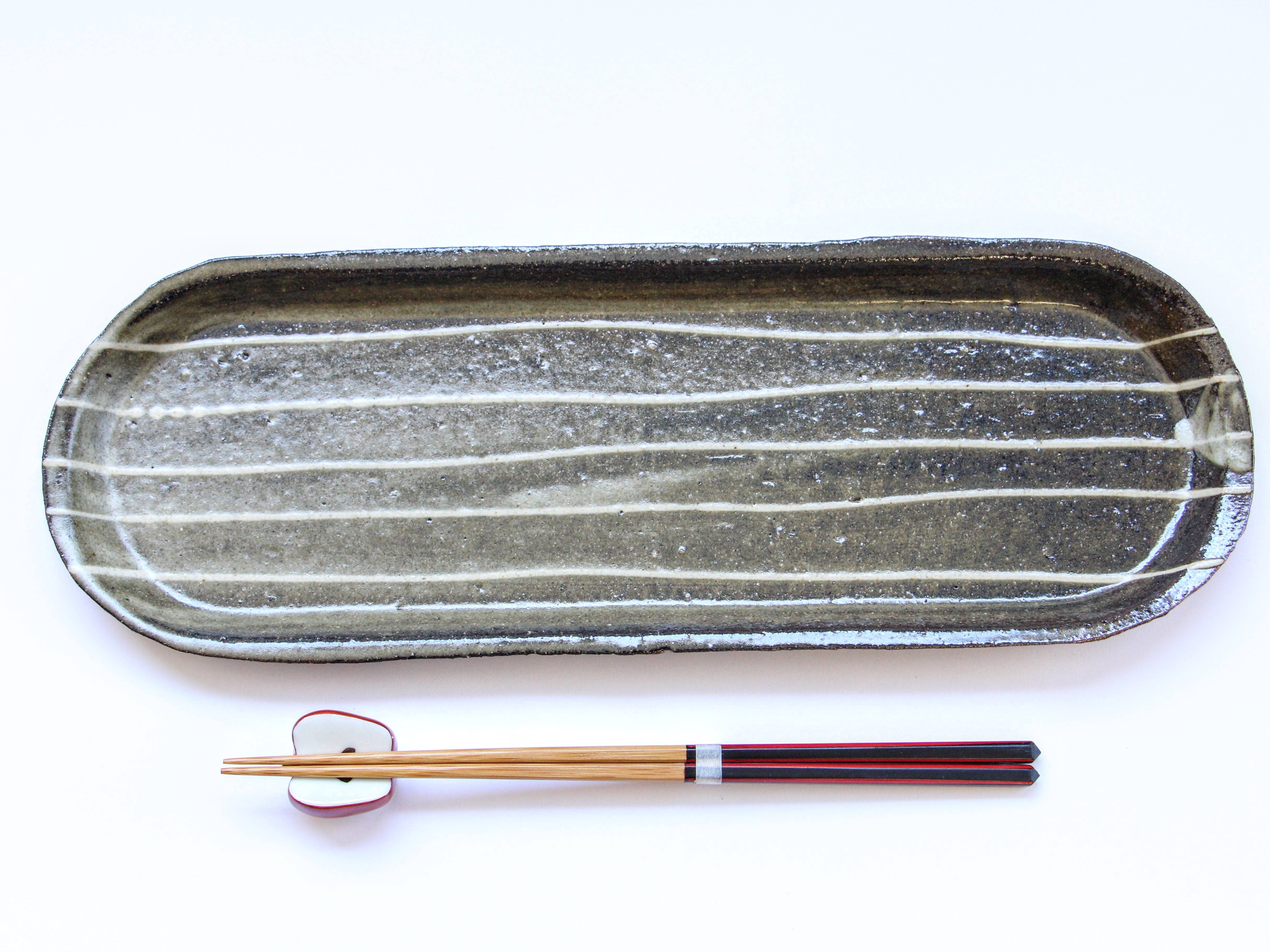 一珍長皿34cm【日下青作/麻里】