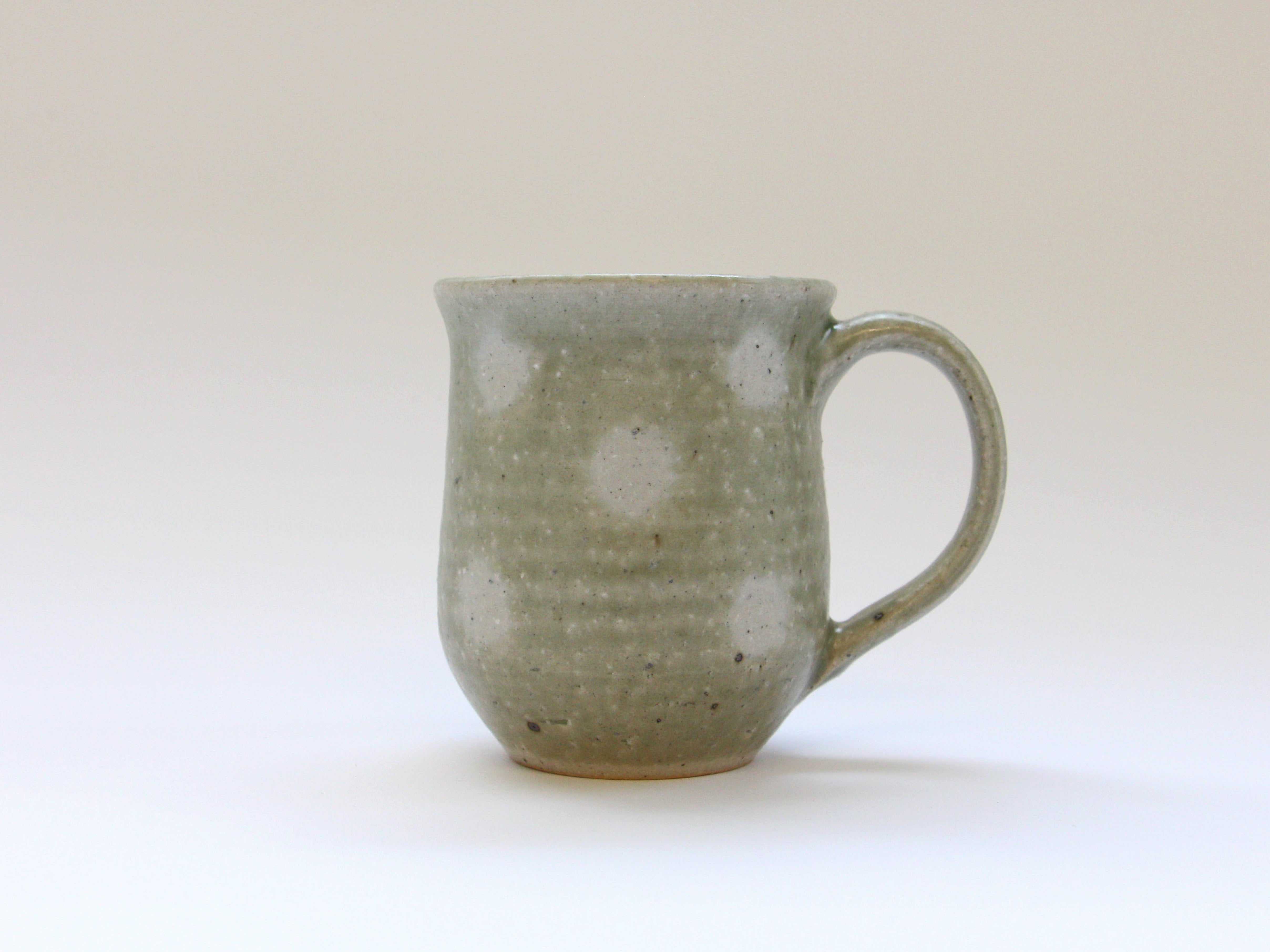 灰釉ドットマグカップ【大友辰雄】