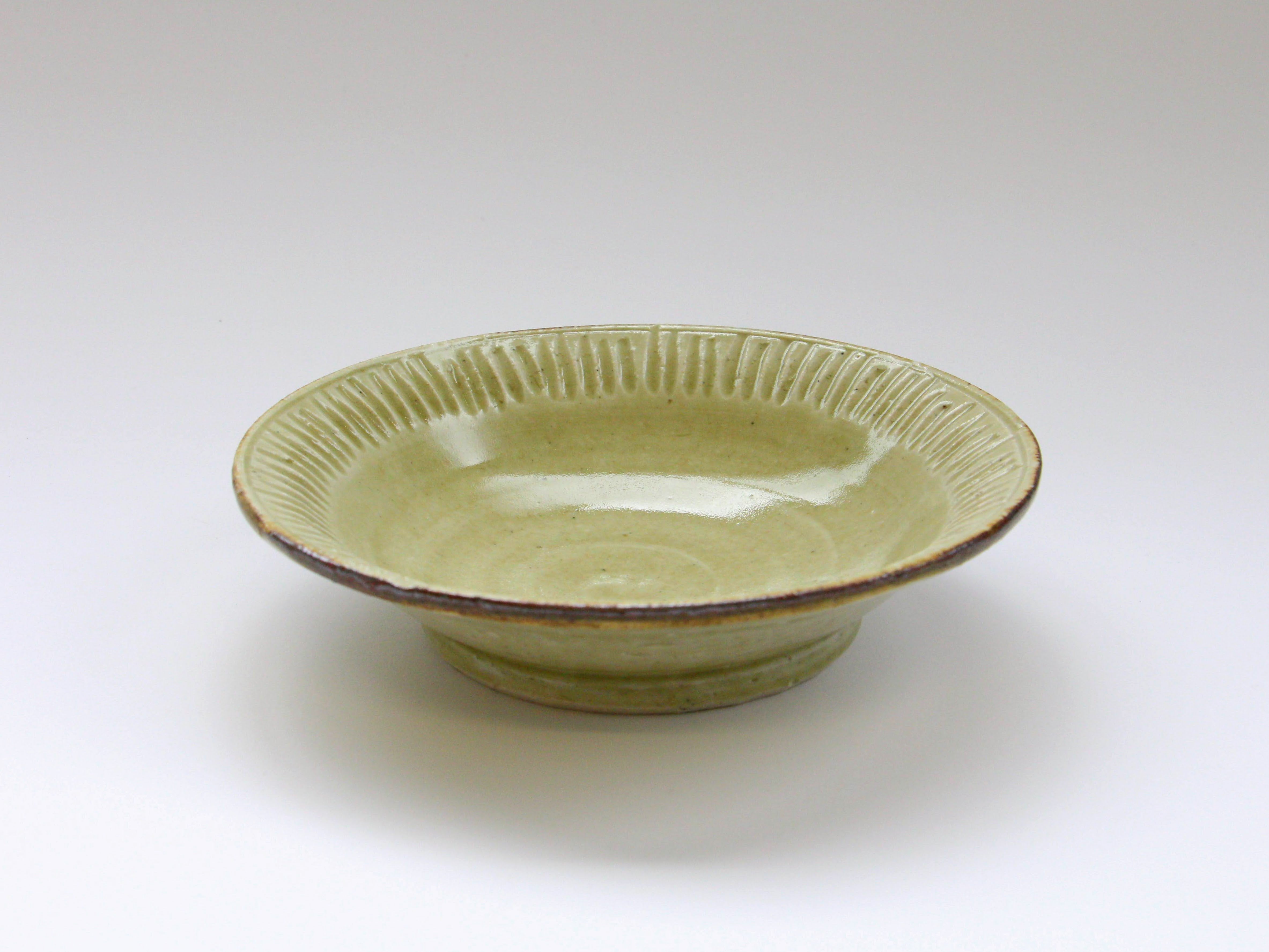 灰釉渕しのぎ取鉢【加藤淳】