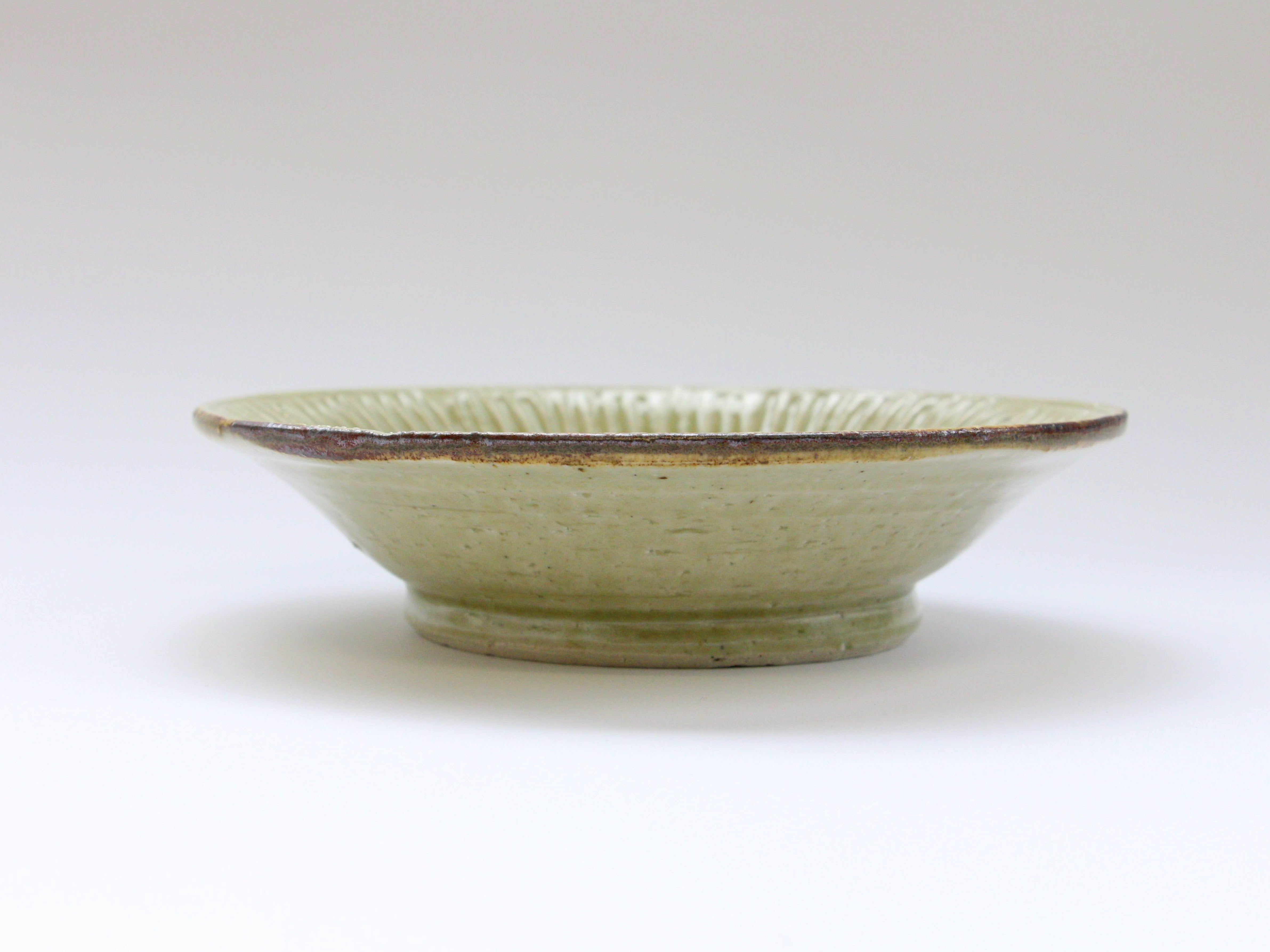 灰釉渕しのぎ取鉢【加藤淳】