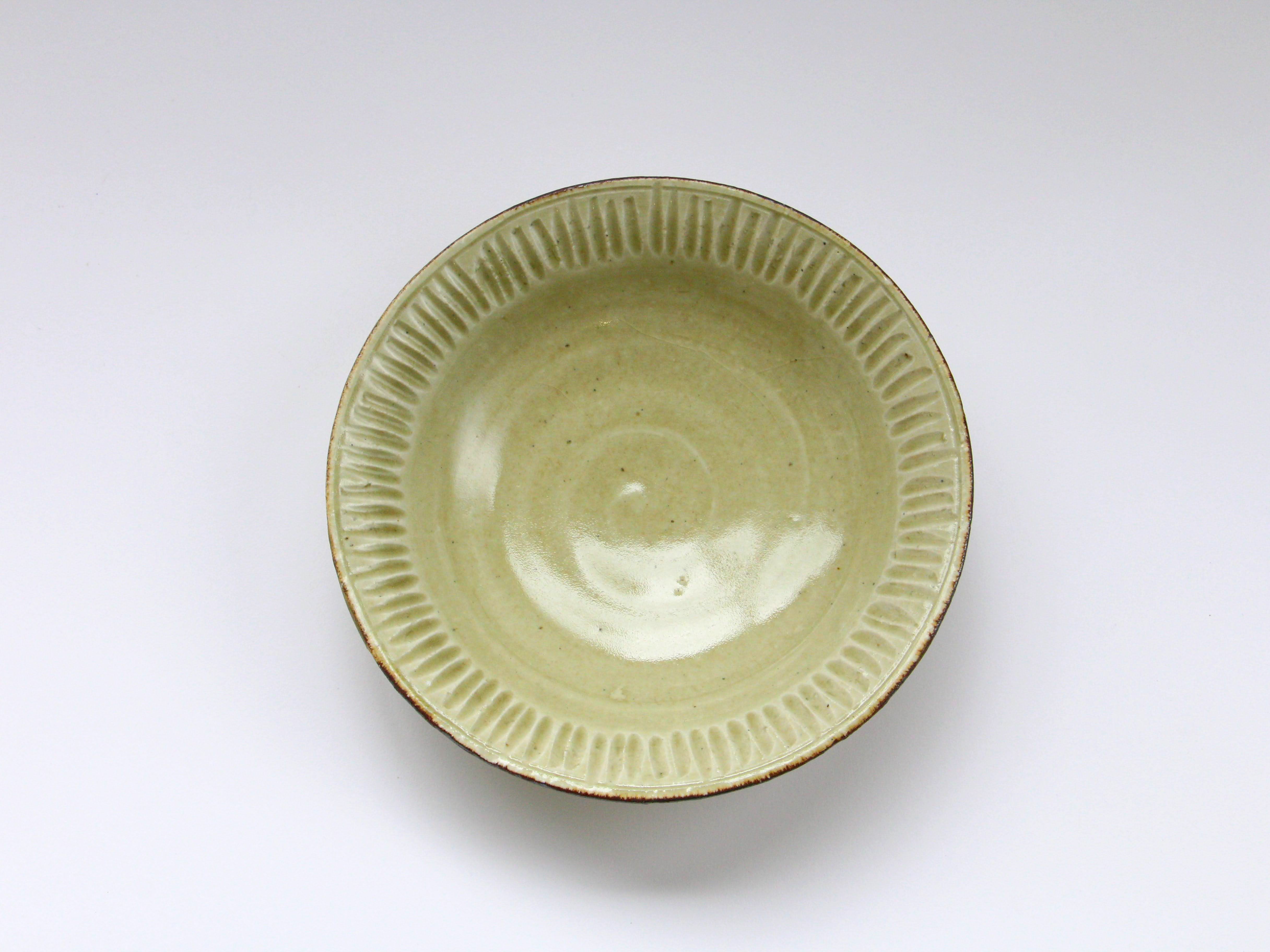 灰釉渕しのぎ取鉢【加藤淳】