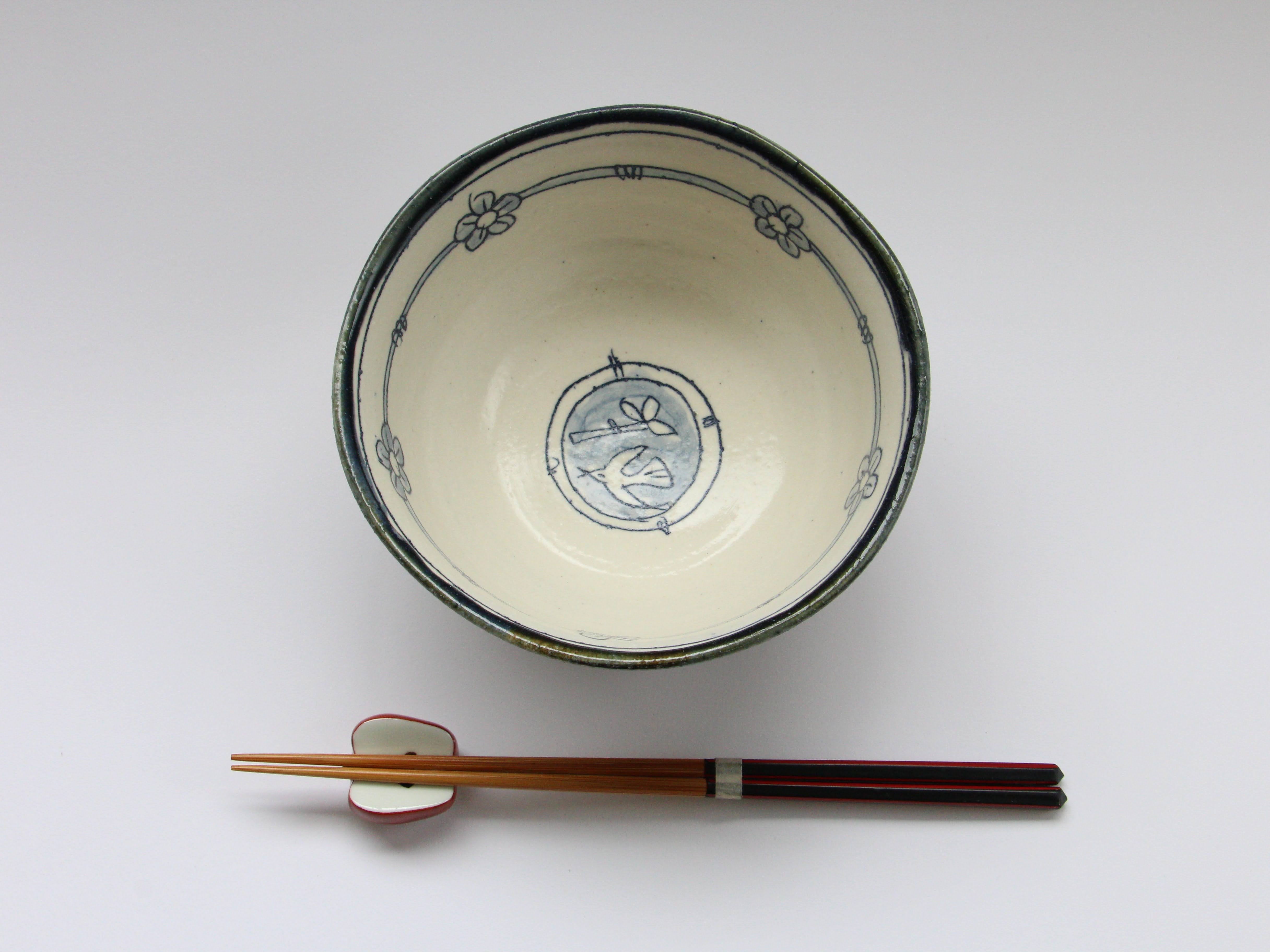 どんぶり小 青 魚と鳥【加藤淳】