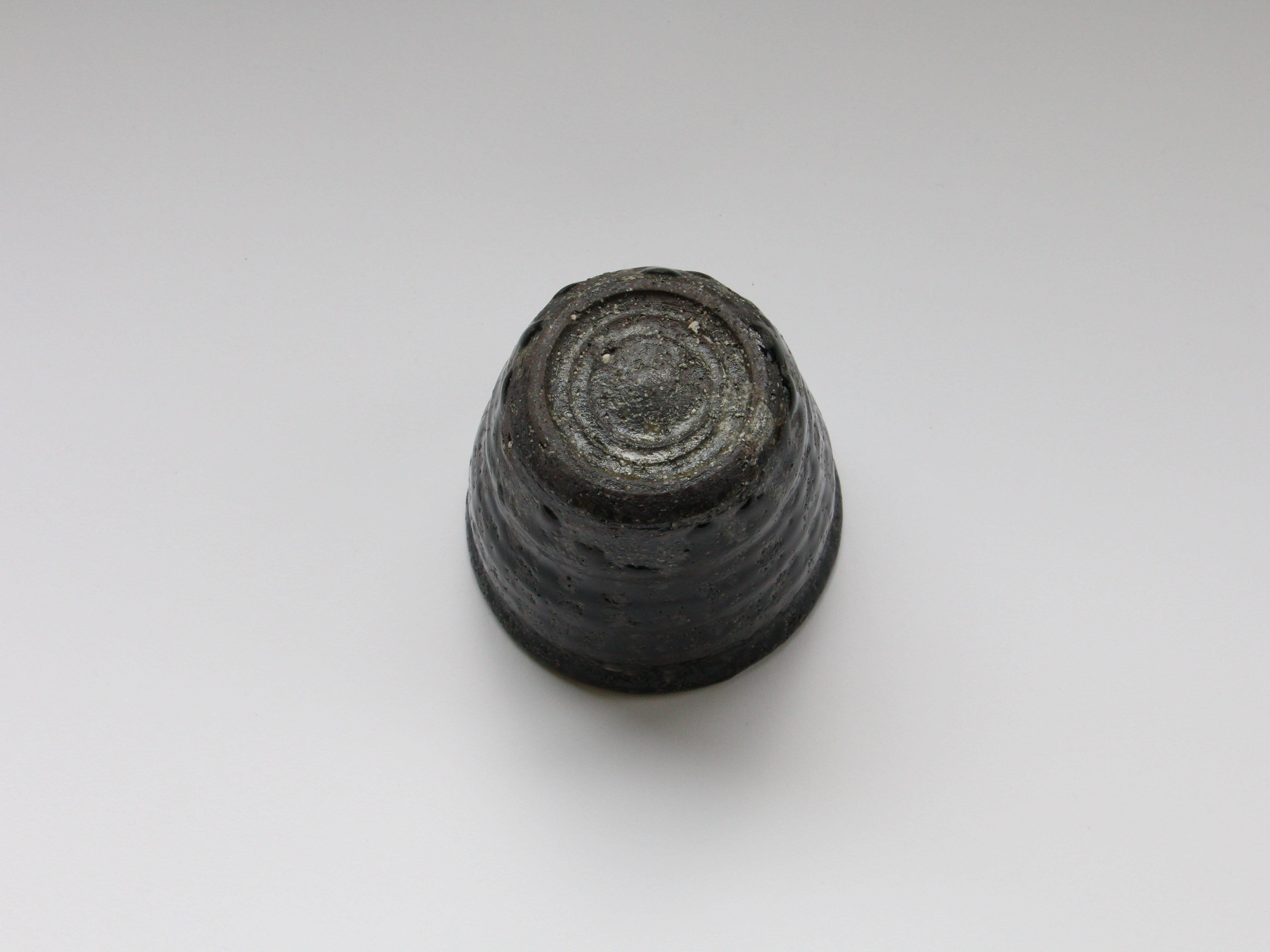 鼠灰釉焼酎カップ【奥田誠二】