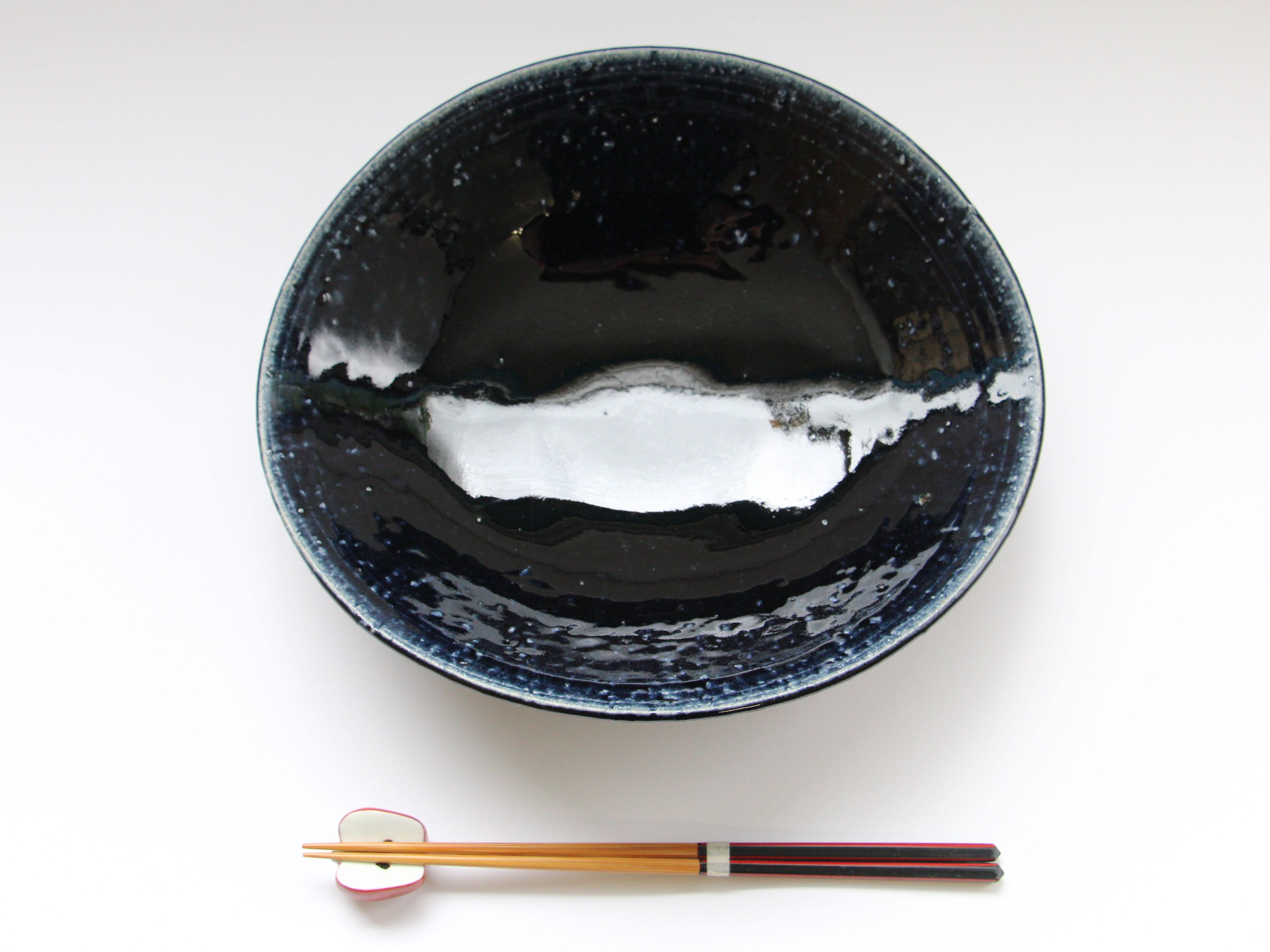 藍釉パスタ皿【山本一仁】