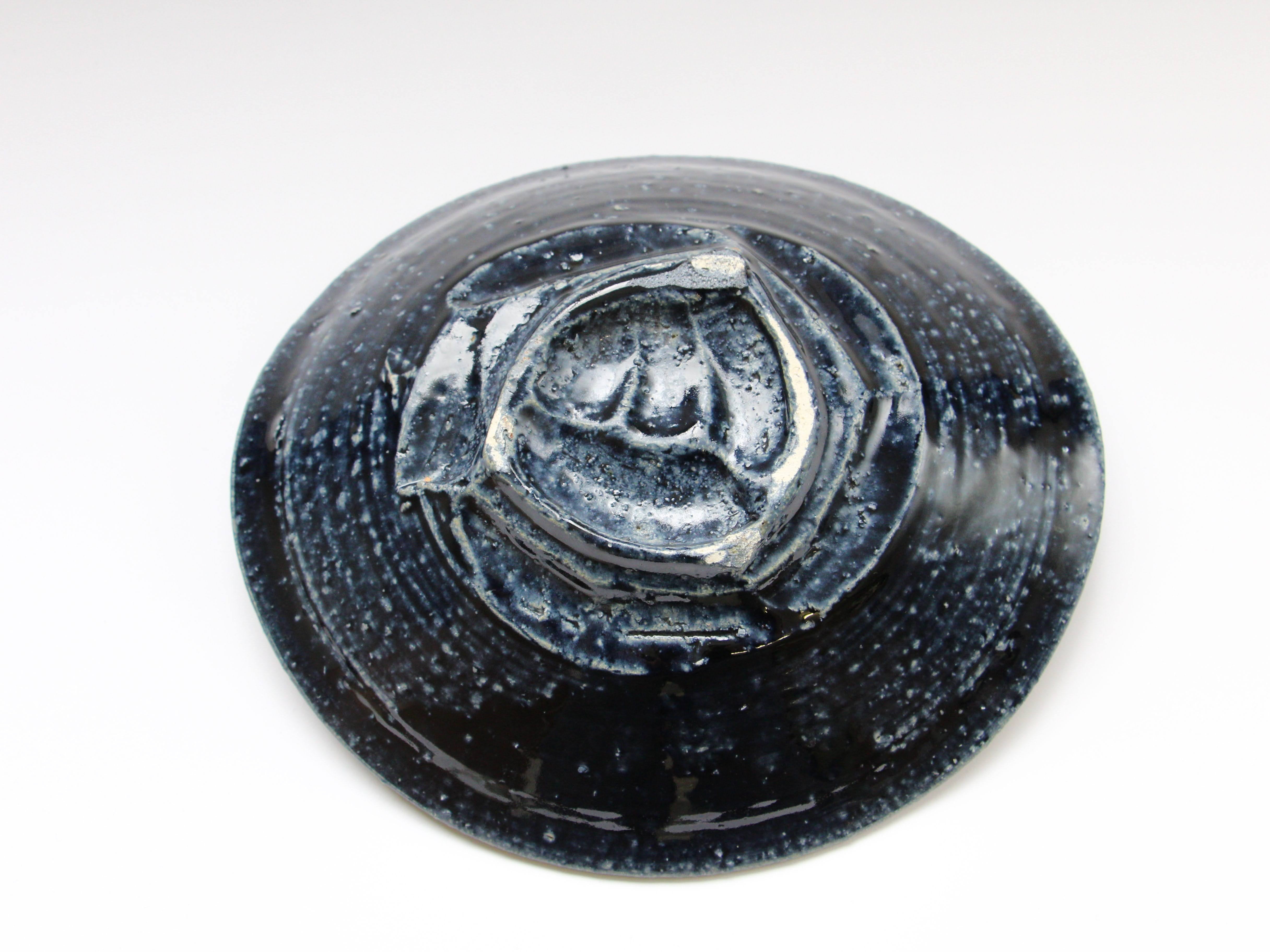 藍釉パスタ皿【山本一仁】