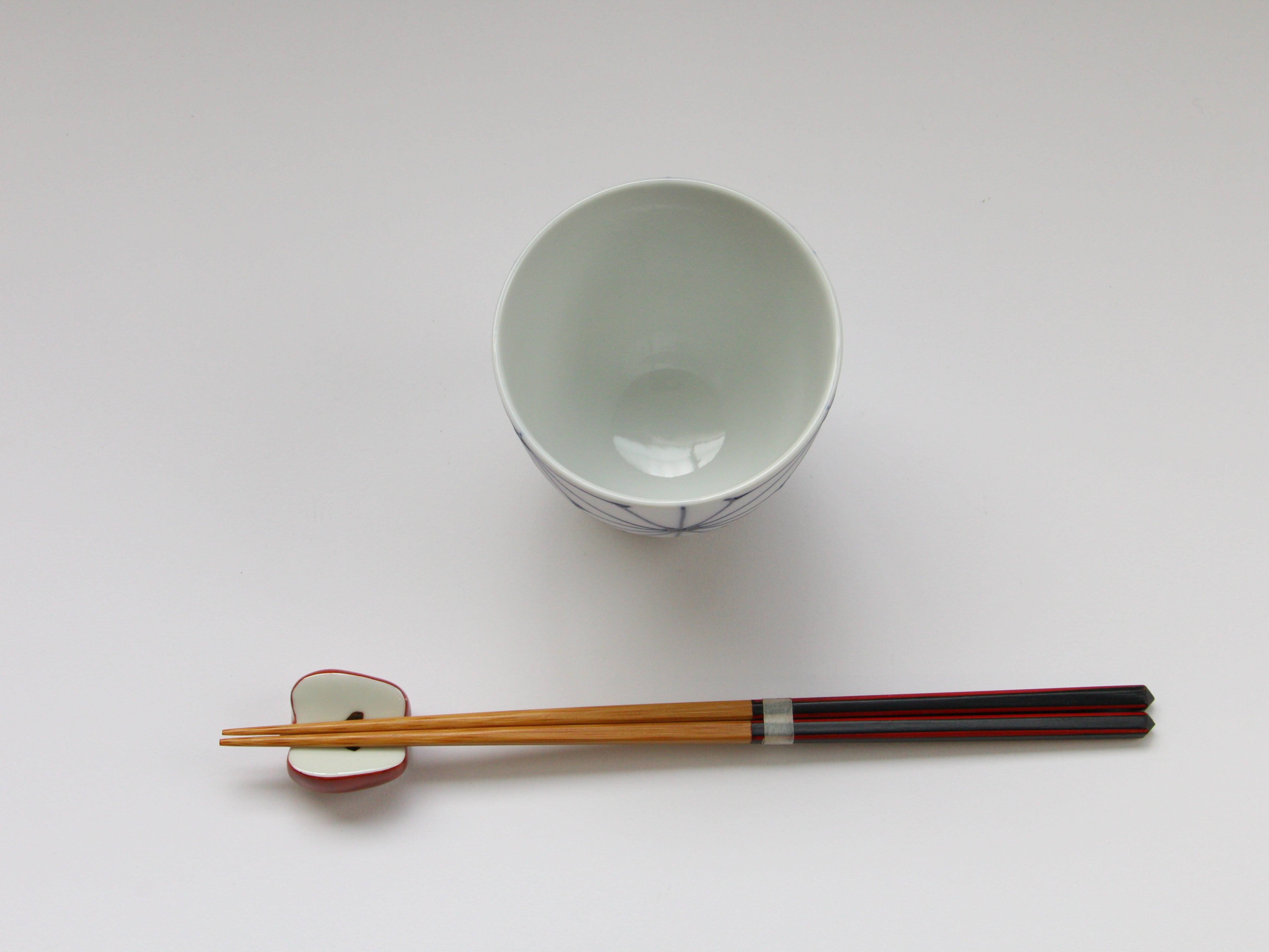 一珍麻の葉もてなしコップ 小 青【福峰窯】