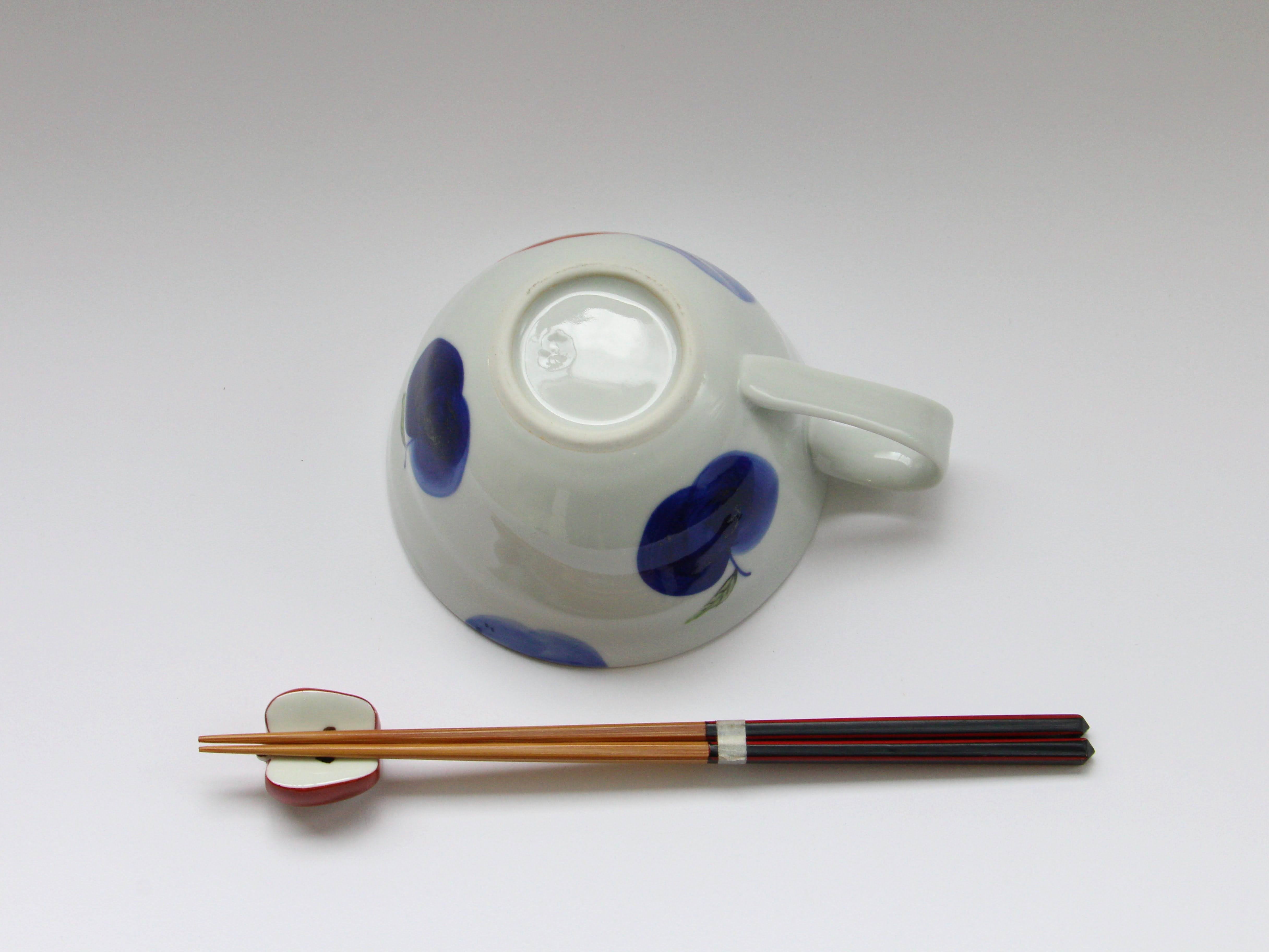 りんごスープカップ 赤【敏彩窯】