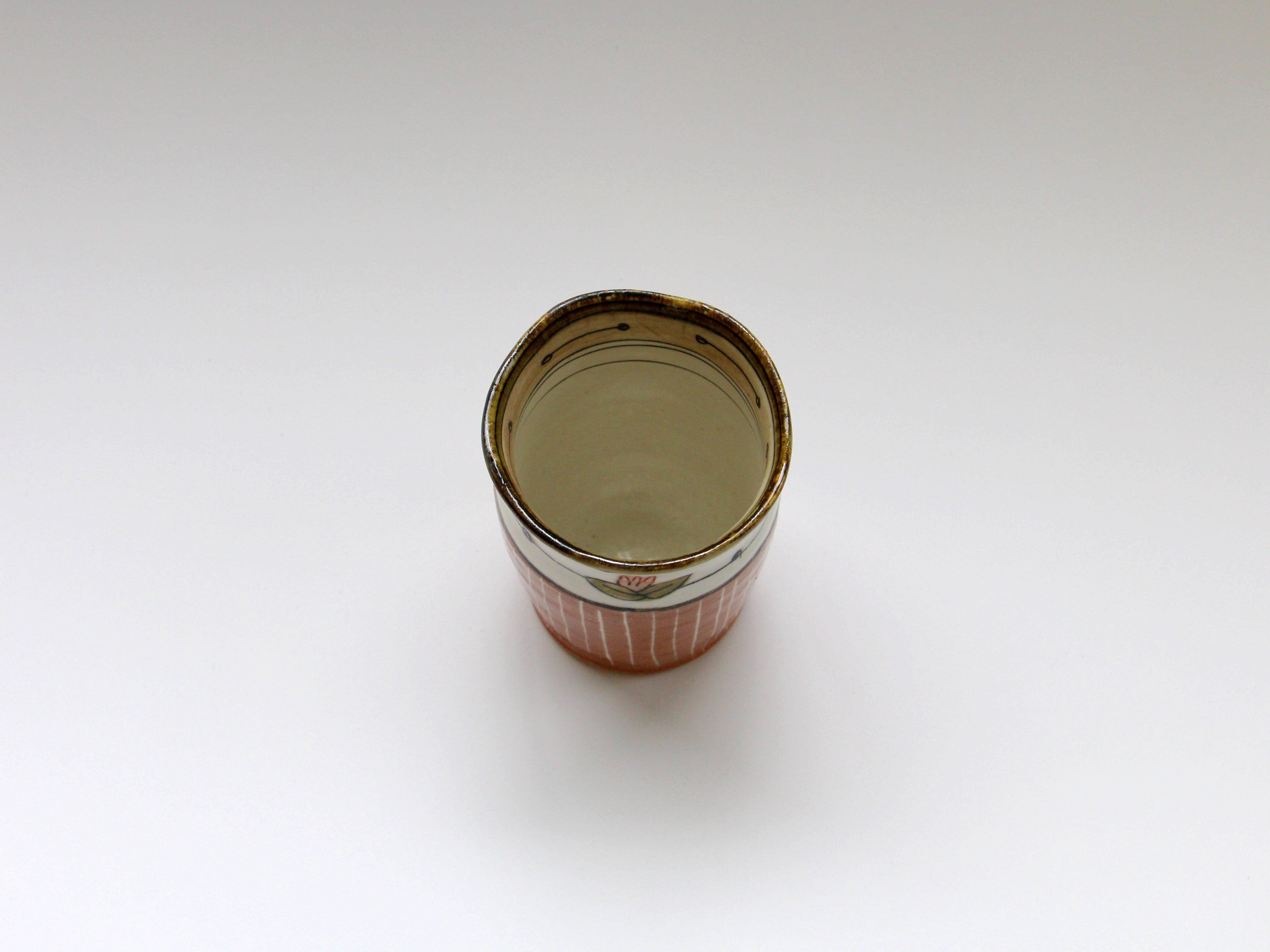 湯呑 蓮 ピンクいっちん十草【加藤淳】