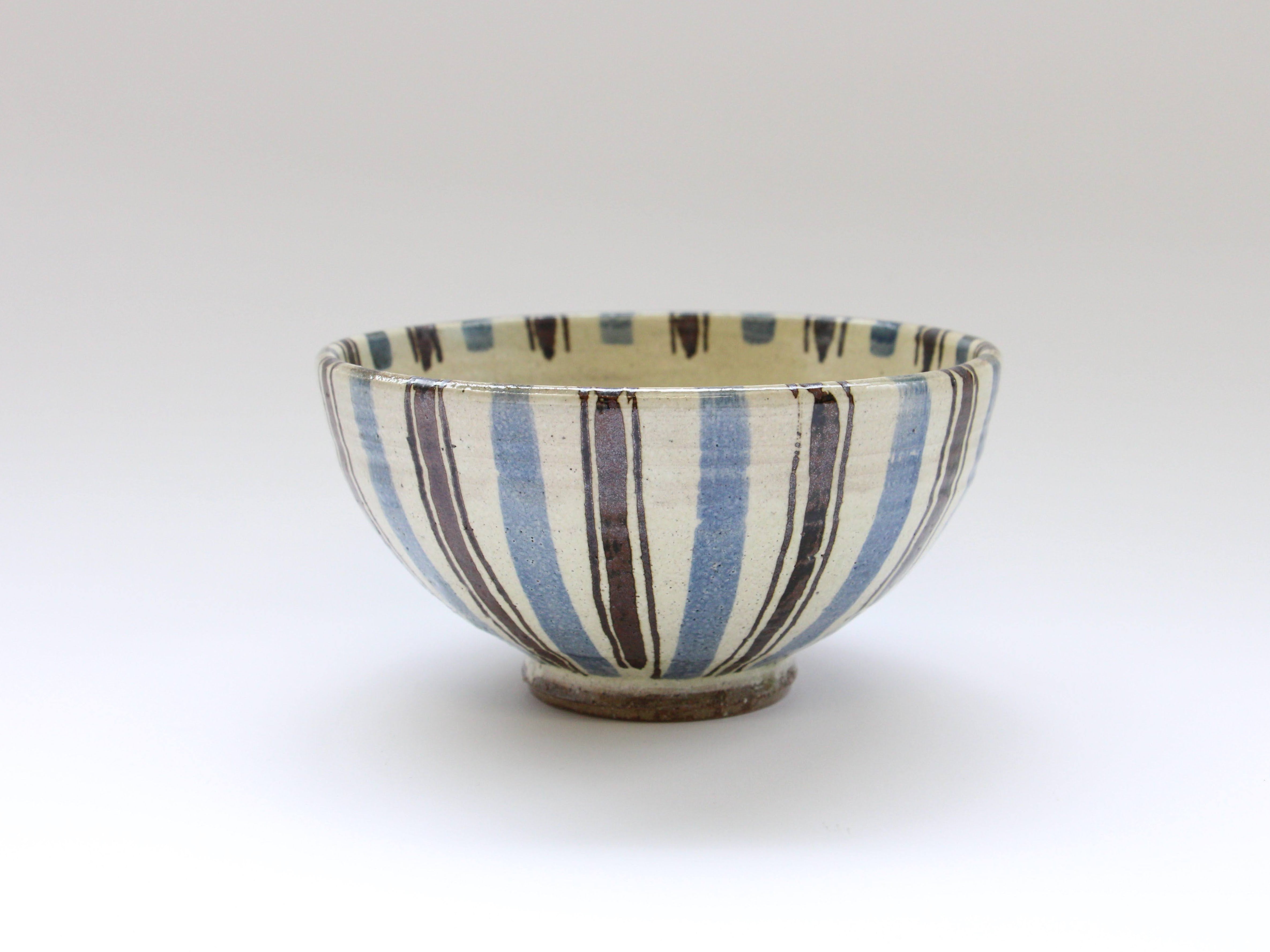 粉引鉄線十草丼 青【赤根真次】