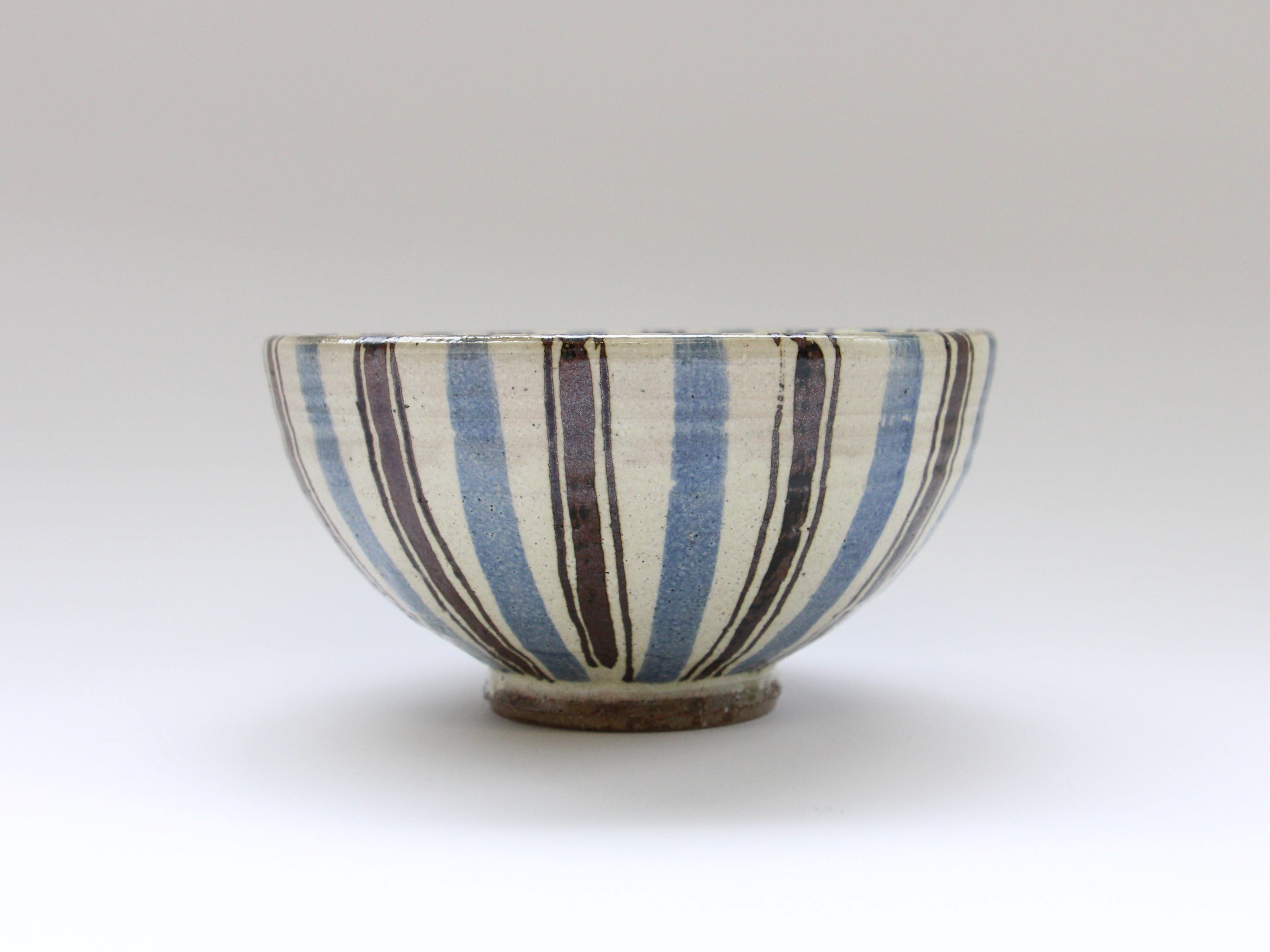 粉引鉄線十草丼 青【赤根真次】