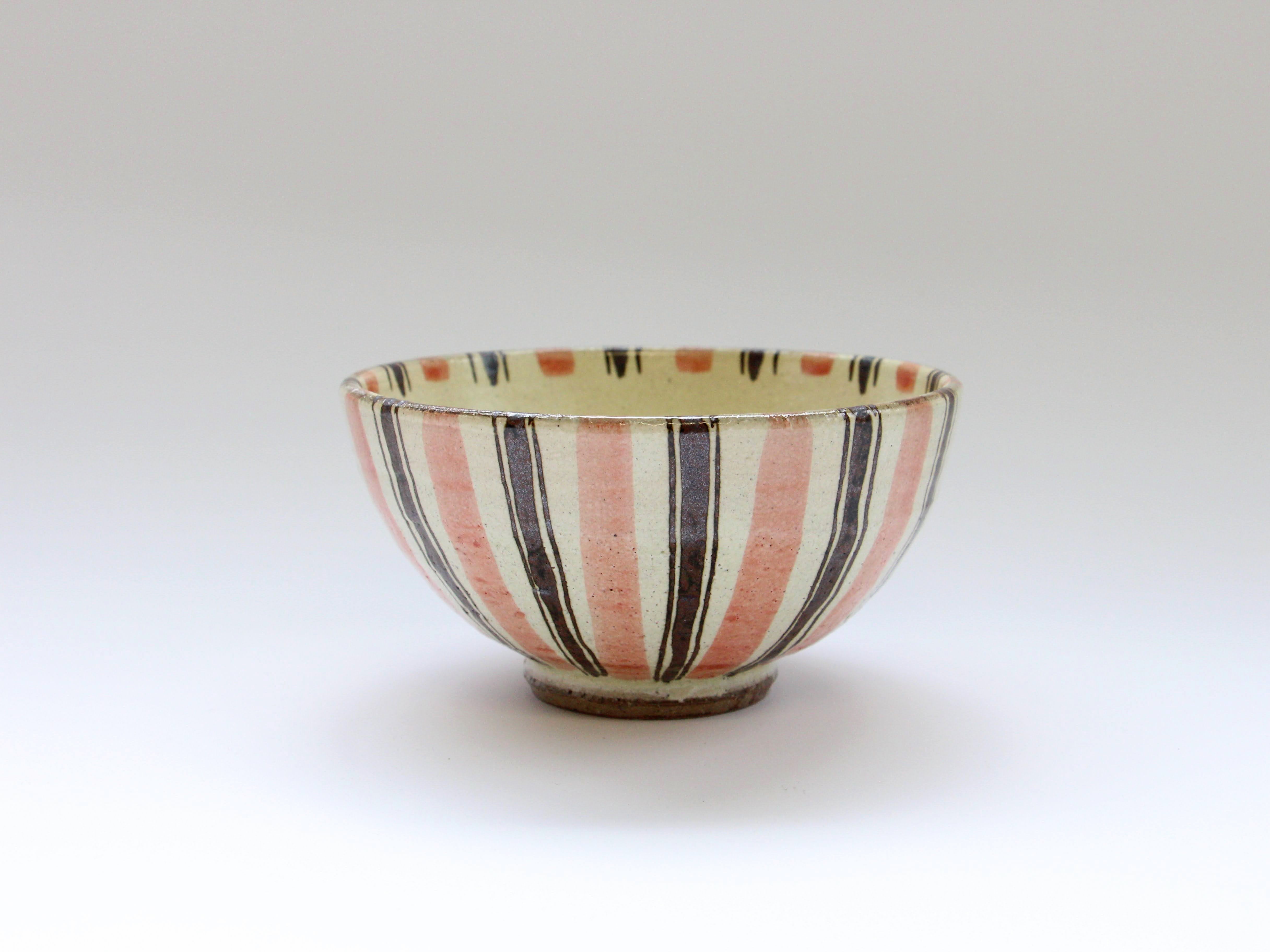 粉引鉄線十草丼 赤【赤根真次】