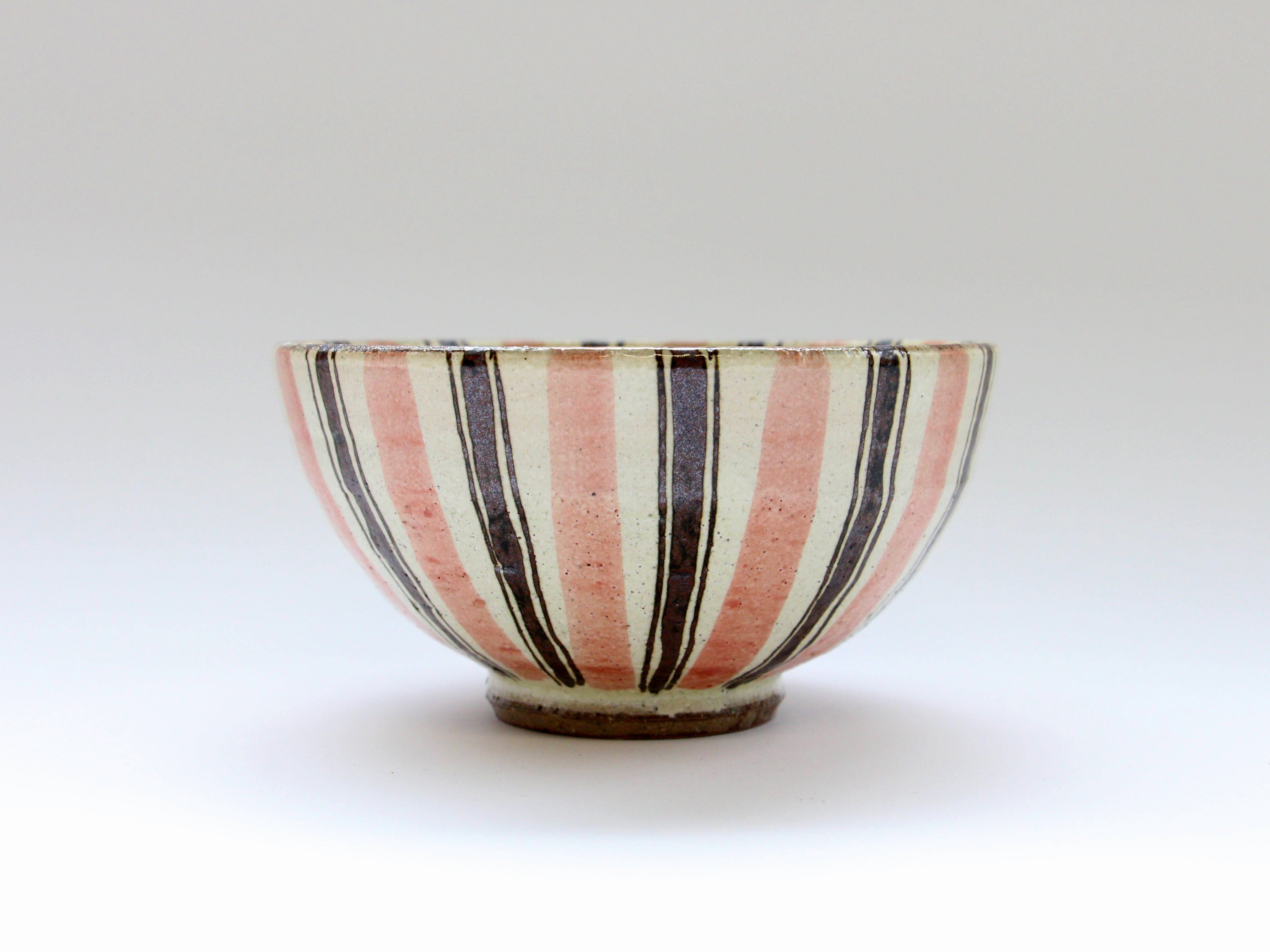 粉引鉄線十草丼 赤【赤根真次】