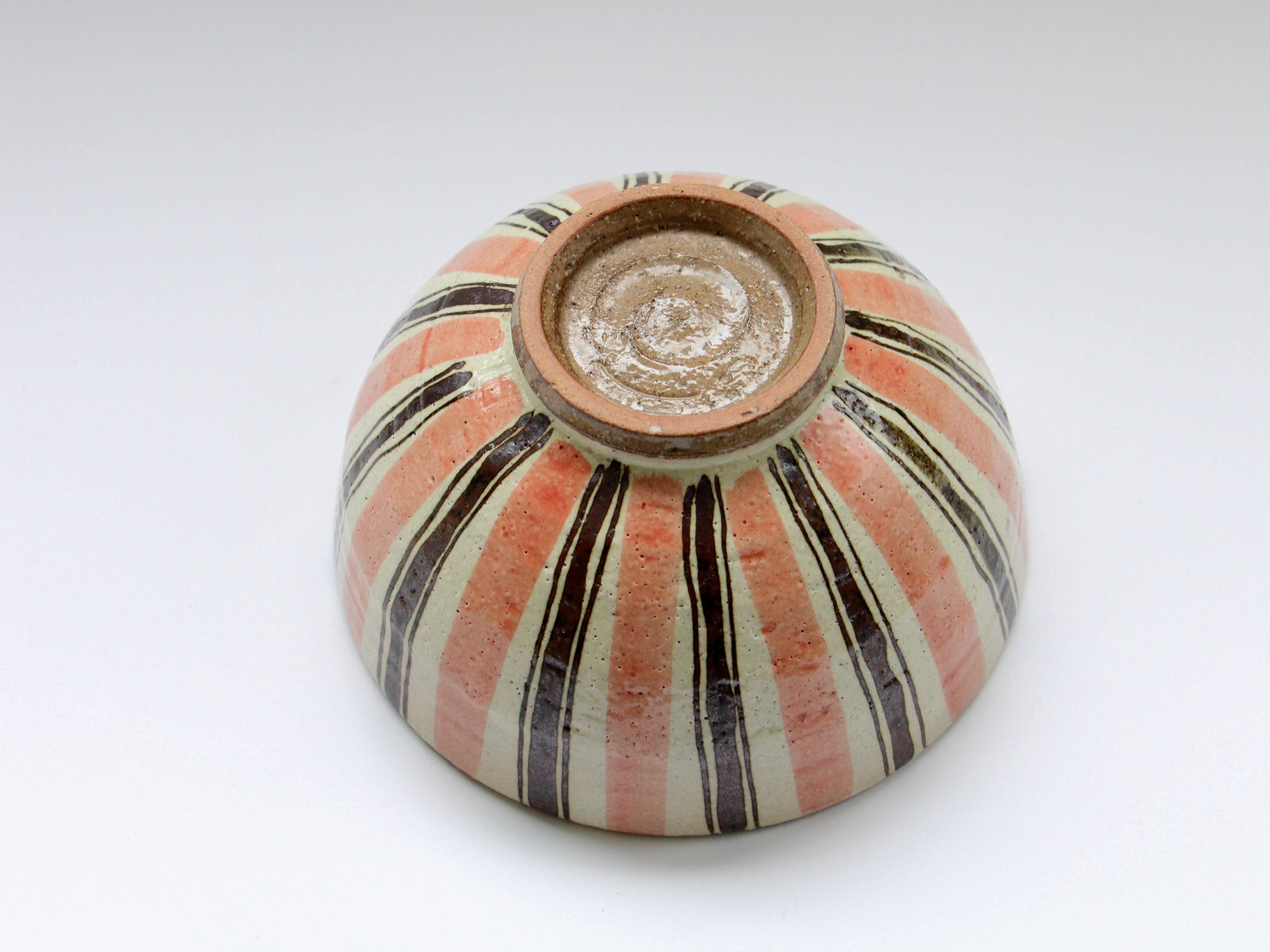 粉引鉄線十草丼 赤【赤根真次】