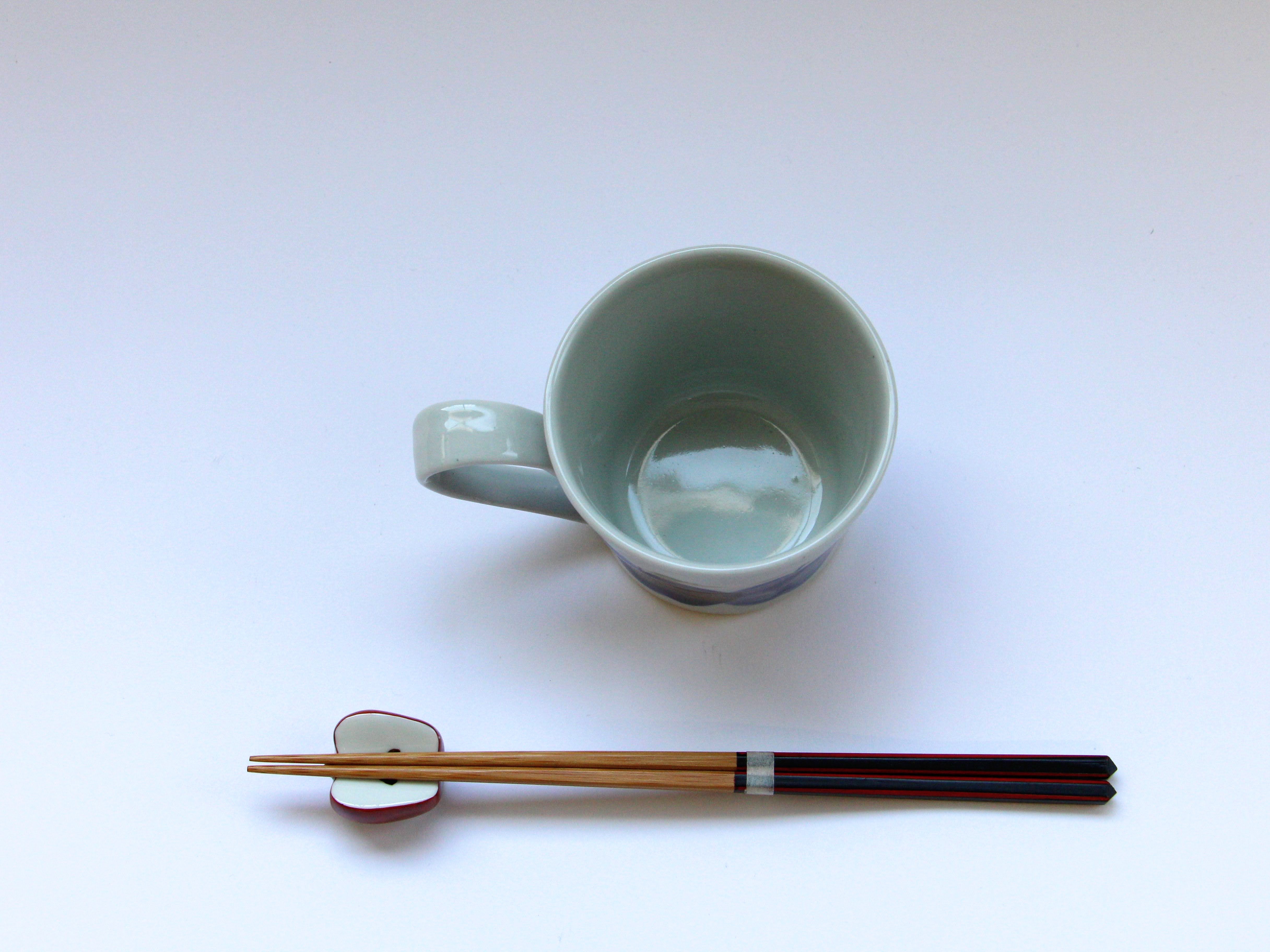 りんごドテマグカップ 青【敏彩窯】