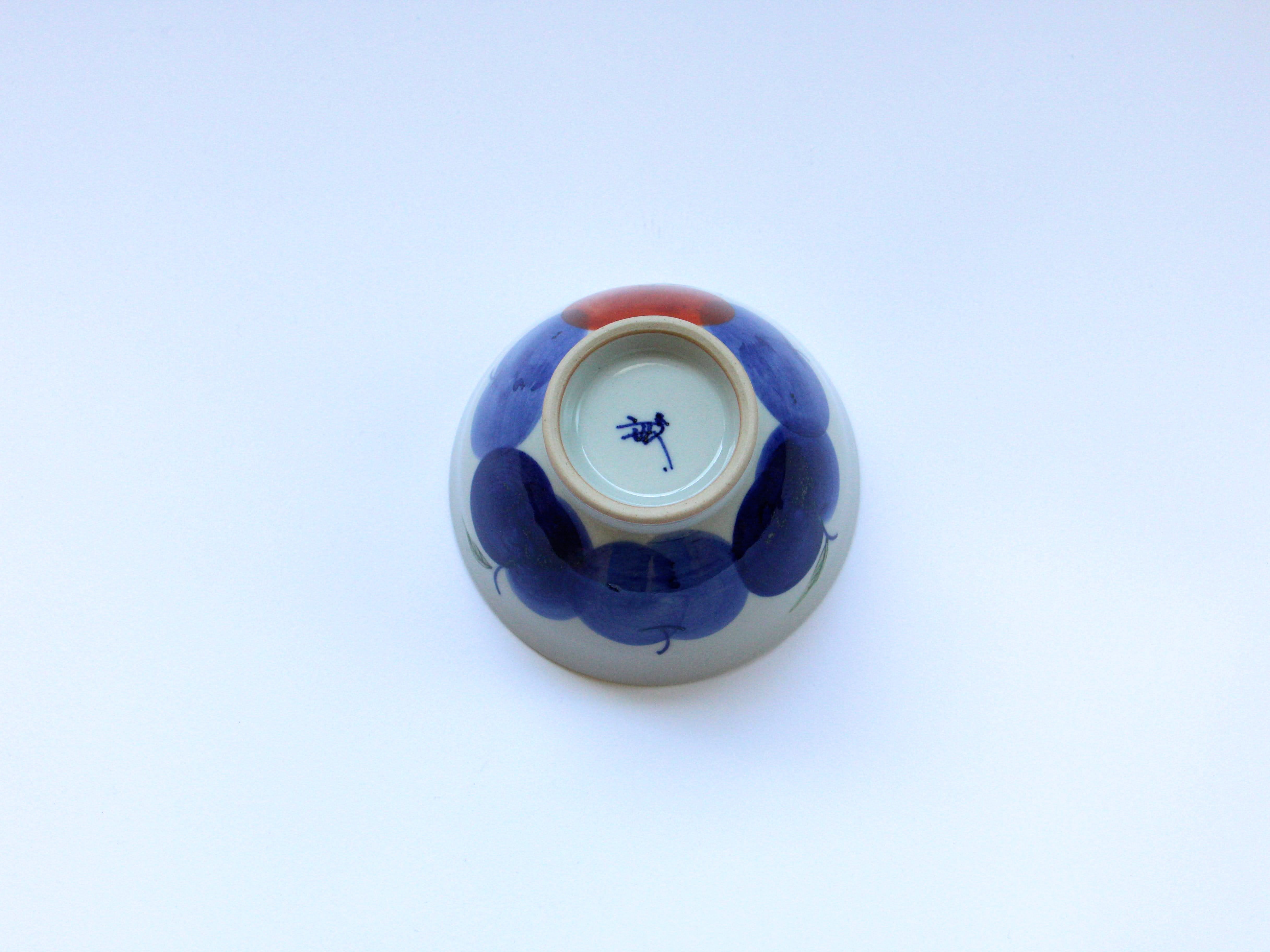 りんご飯碗 赤【敏彩窯】