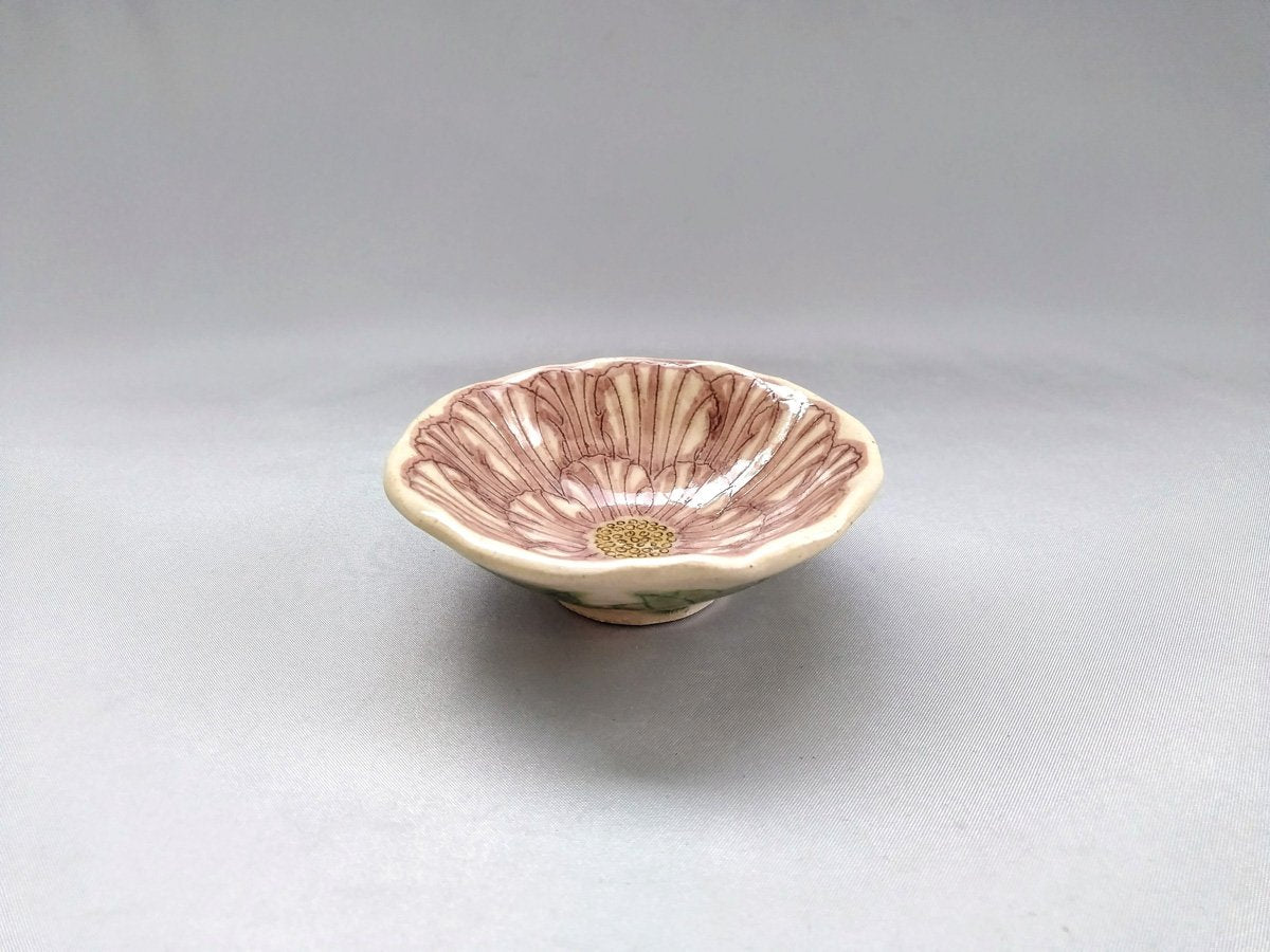 牡丹花輪花豆鉢 紫【加藤芳平】