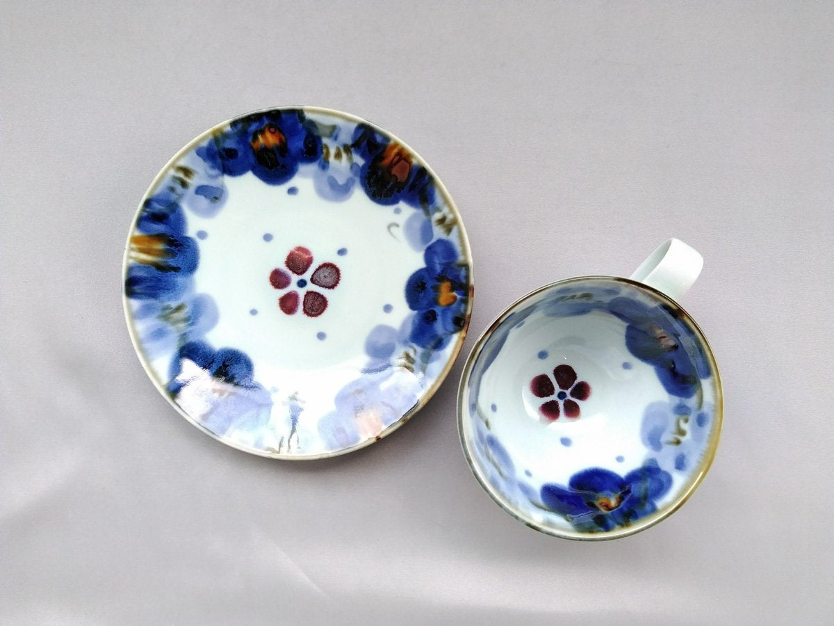 内外花詰丸コーヒーC/S【長十郎窯】