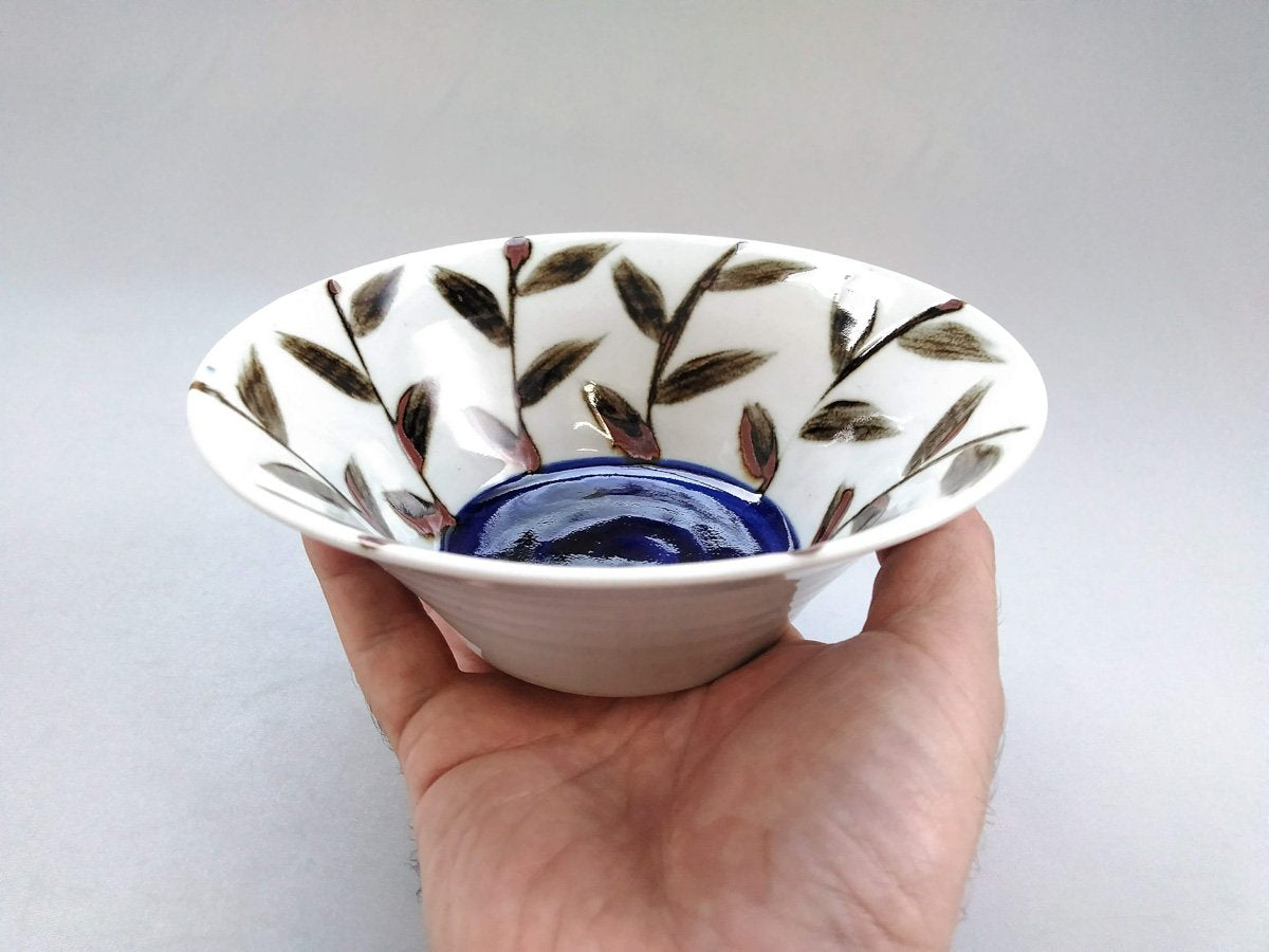 輪枯れ草5寸反り鉢【小林巧征】