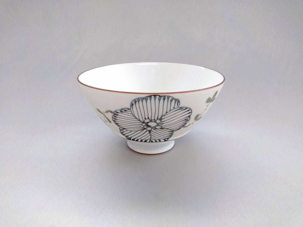 ラスター彩花春日碗黒 大【福峰窯】