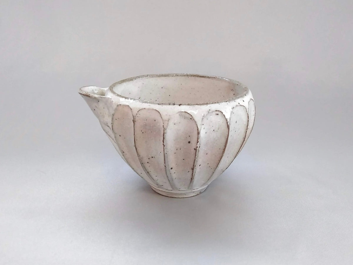 粉引太削ぎ片口注器【兵山窯】