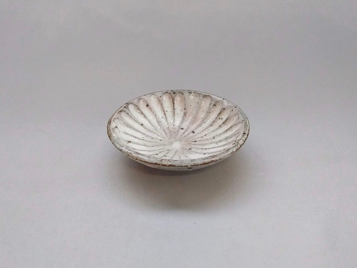 粉引しのぎ豆皿【兵山窯】