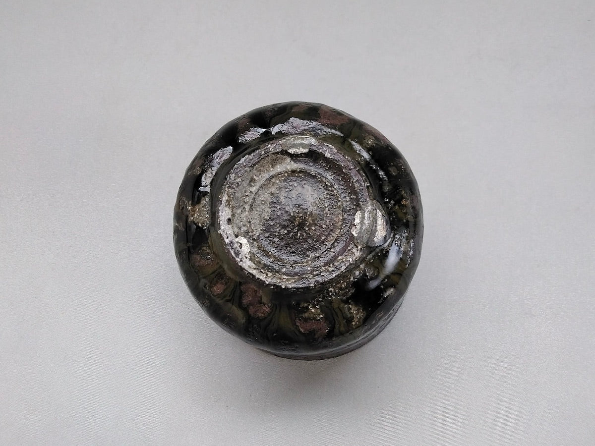 鼠灰釉筒碗【奥田誠二】