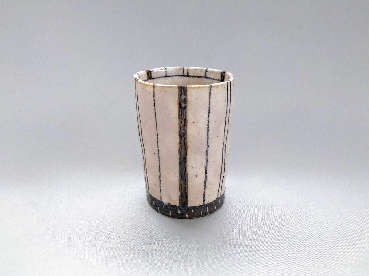 十草筒湯呑緑【佐藤正士】