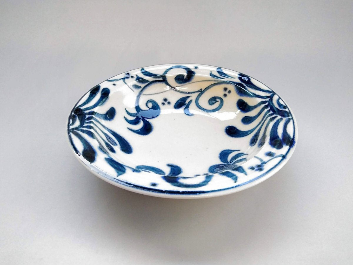 安南つる唐草6.5寸リム深皿【宗山窯】