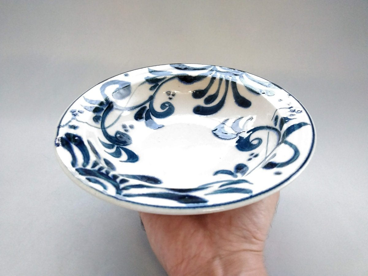 安南つる唐草6.5寸リム深皿【宗山窯】