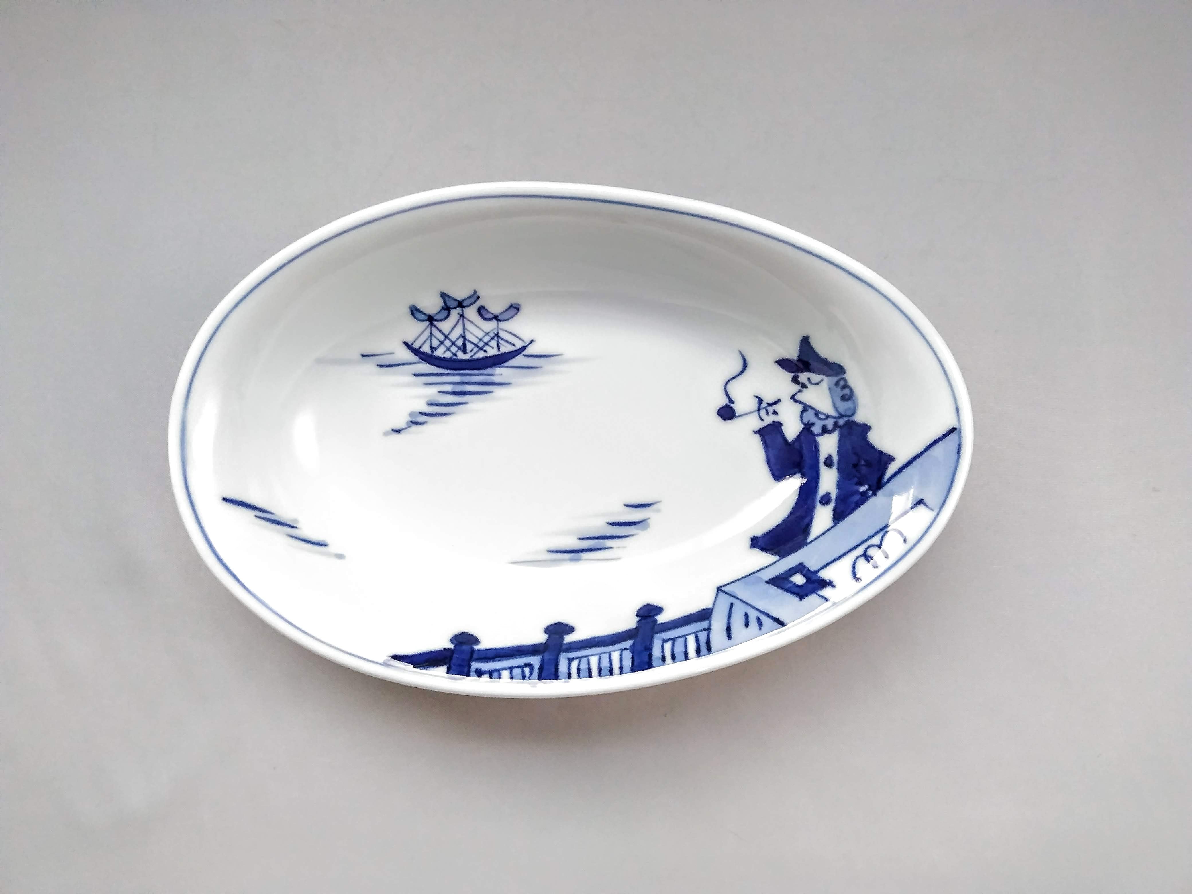 たまご型カレー皿 便り異人【しん窯】