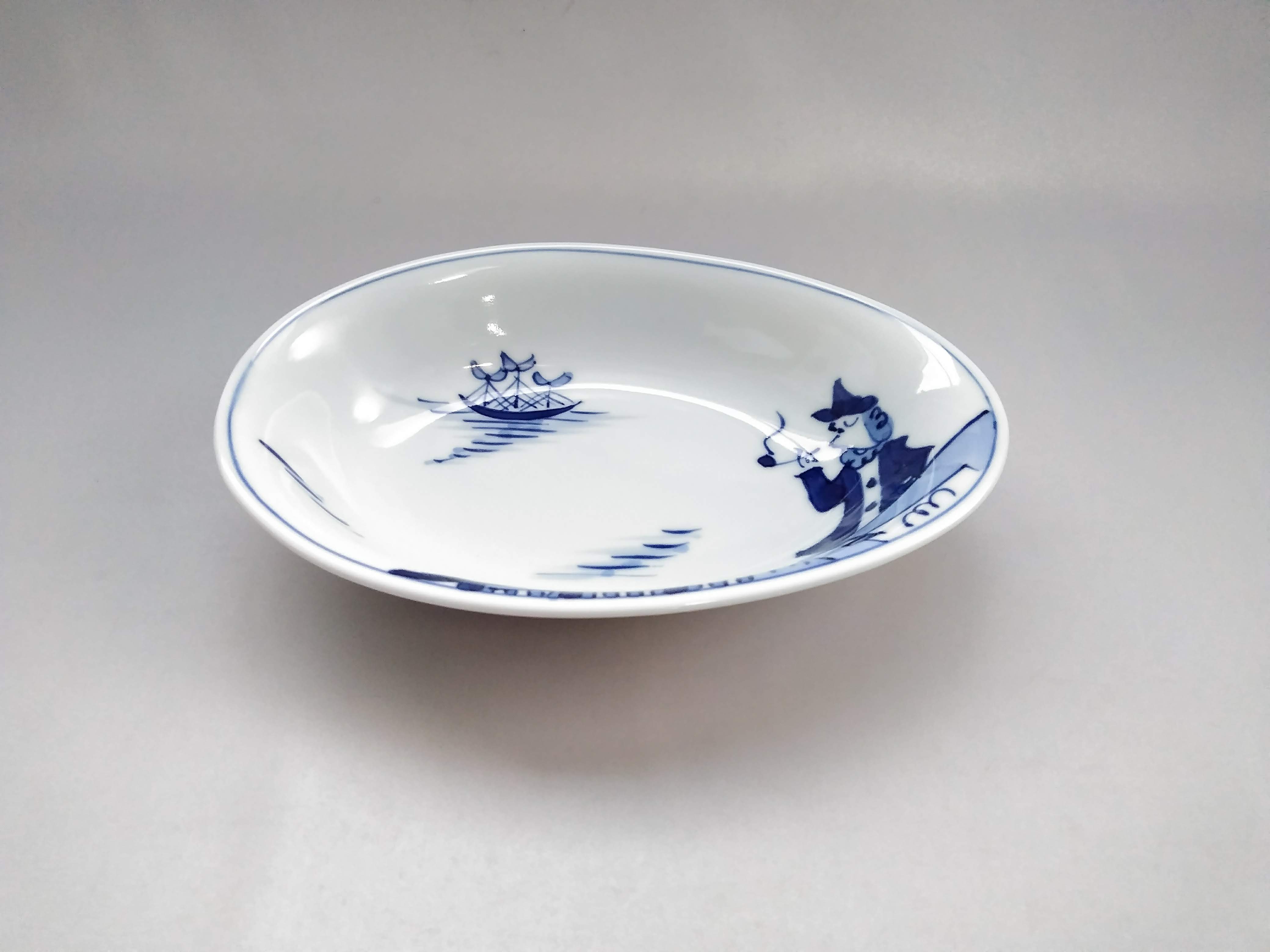 たまご型カレー皿 便り異人【しん窯】