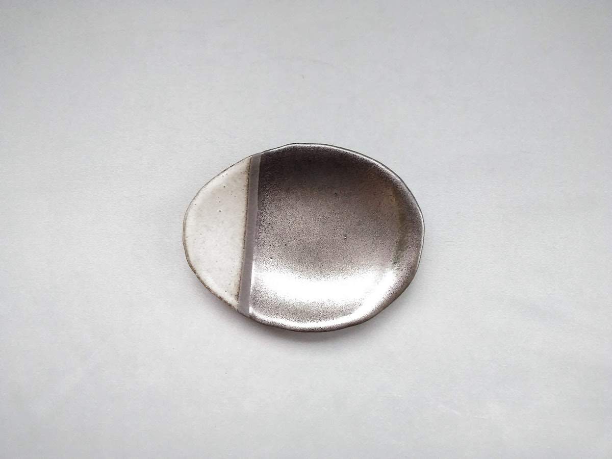 ラスター楕円小皿【峰陶房】