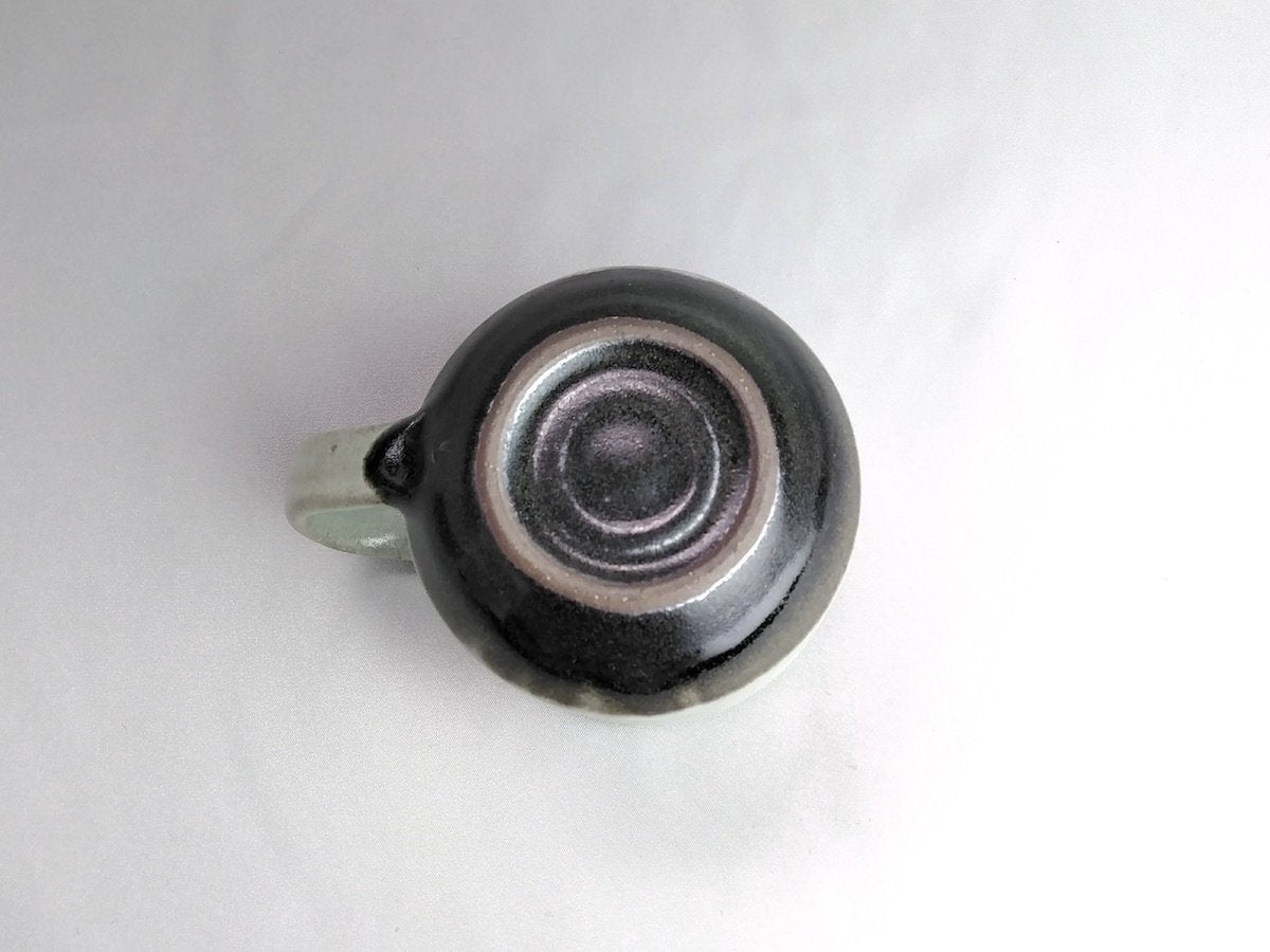 灰釉黒ドットマグ【大友辰雄】