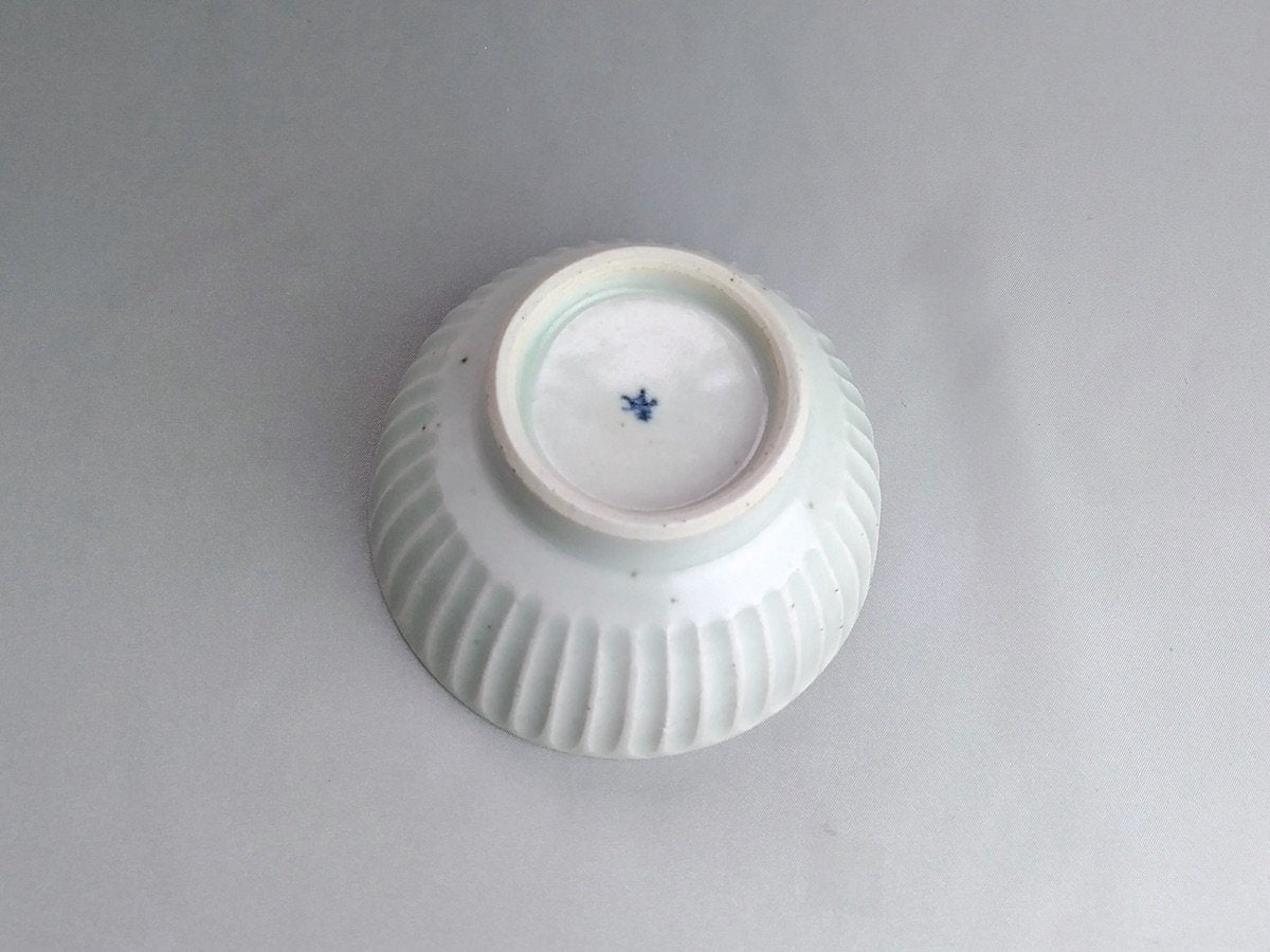 灰釉しのぎくらわんか碗小【陶房青】